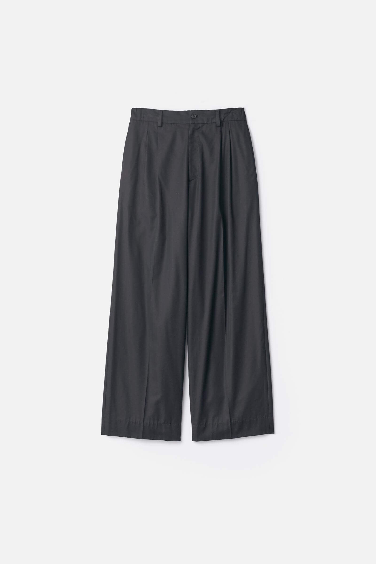 COTTON RAYON EASY LONG WIDE TROUSERS – ssstein