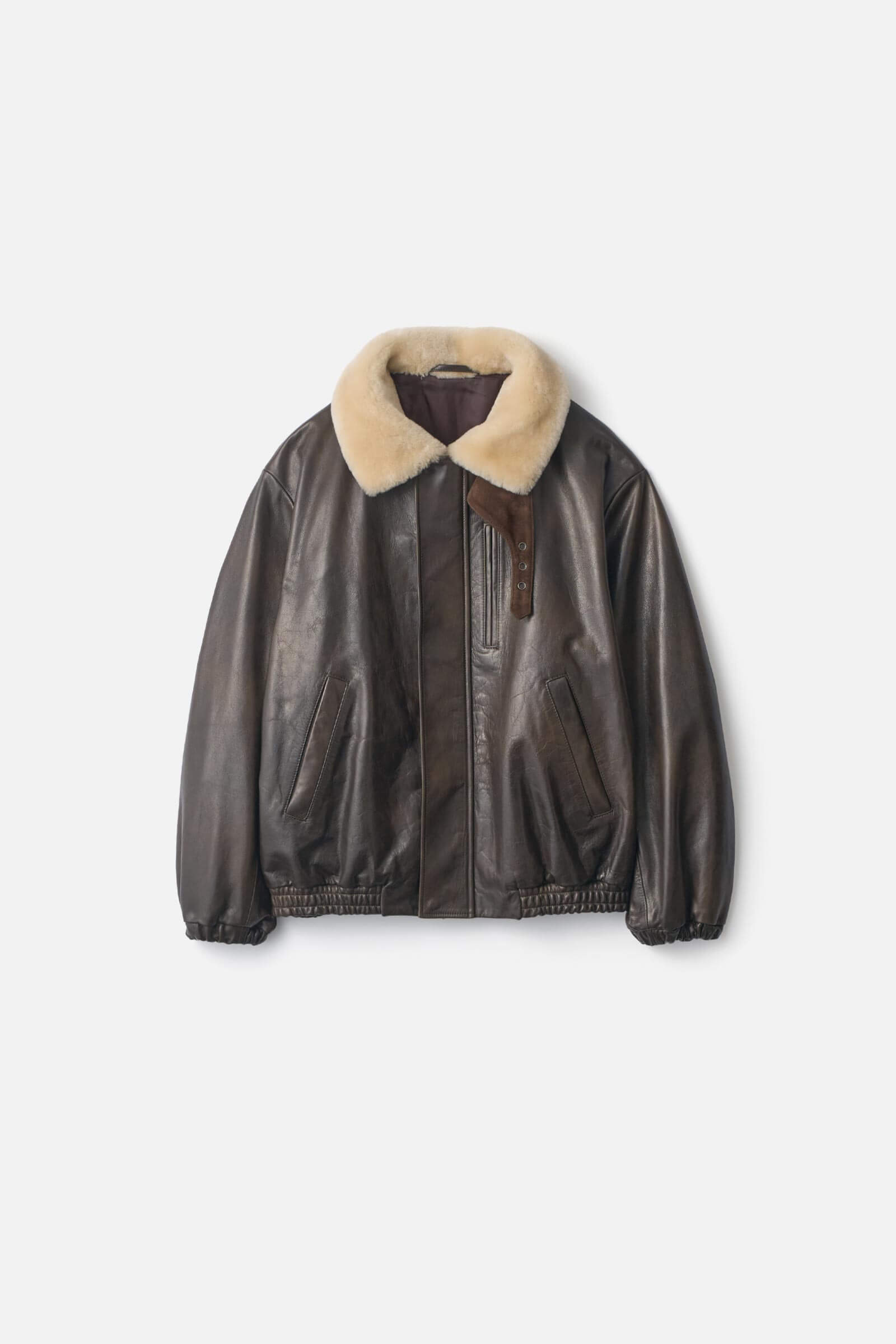 ジャケット・アウター ssstein MOUTON COLLAR LEATHER ZIP JACKET MOUTON COLLAR CALF ZIP JACKET – ssstein