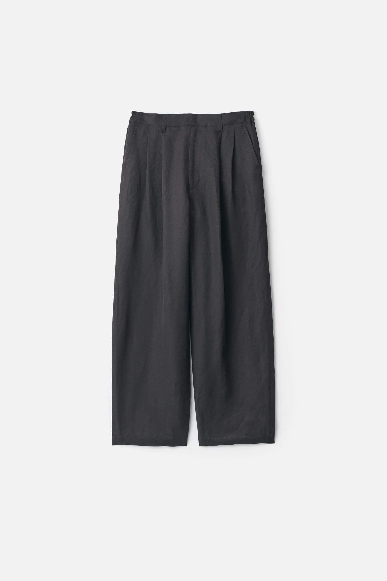 パンツ ssstein DOUBLE WEAVE EXTRA WIDE TROUSERS SILK LINEN TWILL WIDE EASY TROUSERS – ssstein