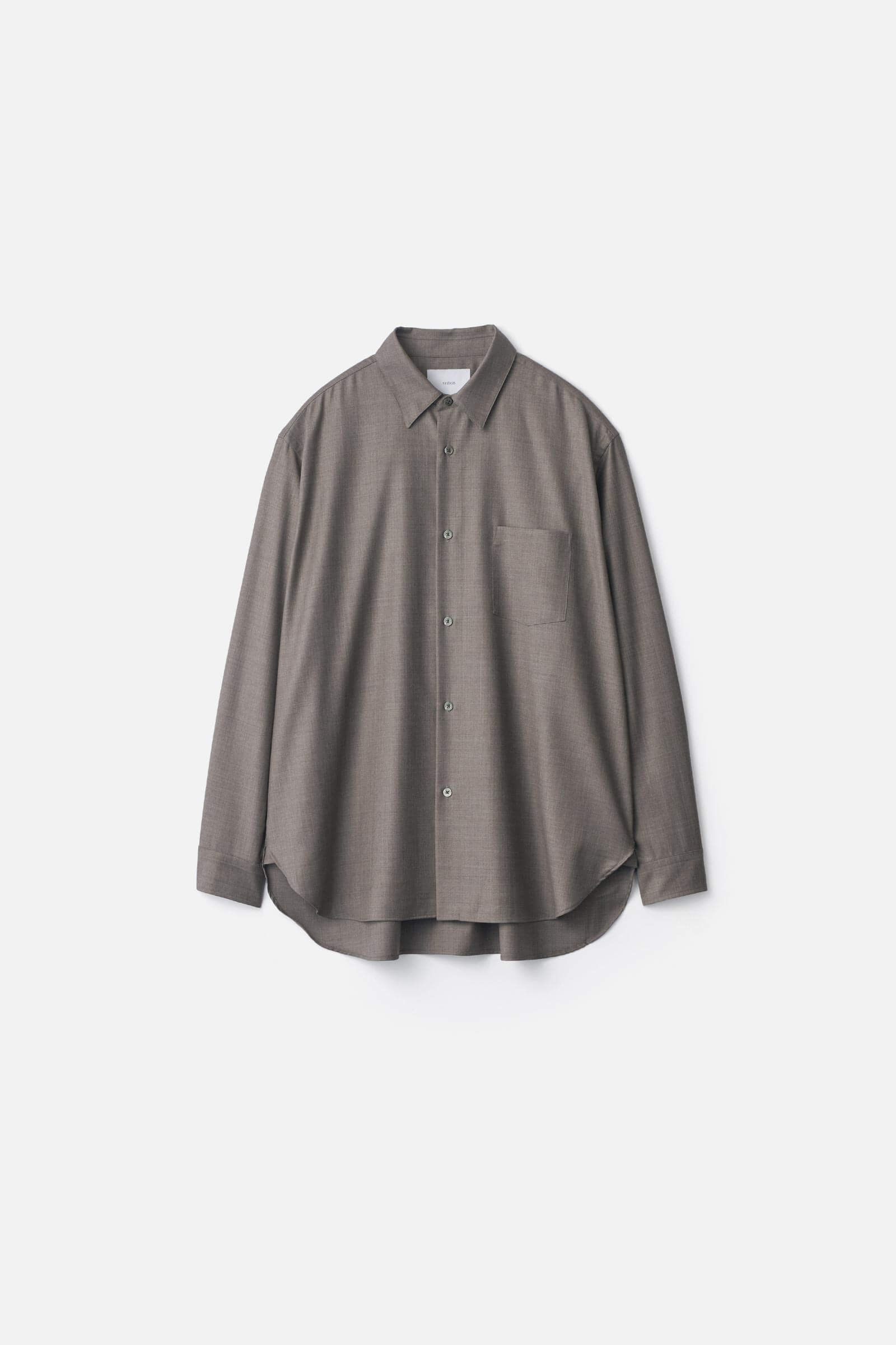 EXTRA FINE WOOL OVERSIZED REGULAR COLLAR SHIRT – ssstein