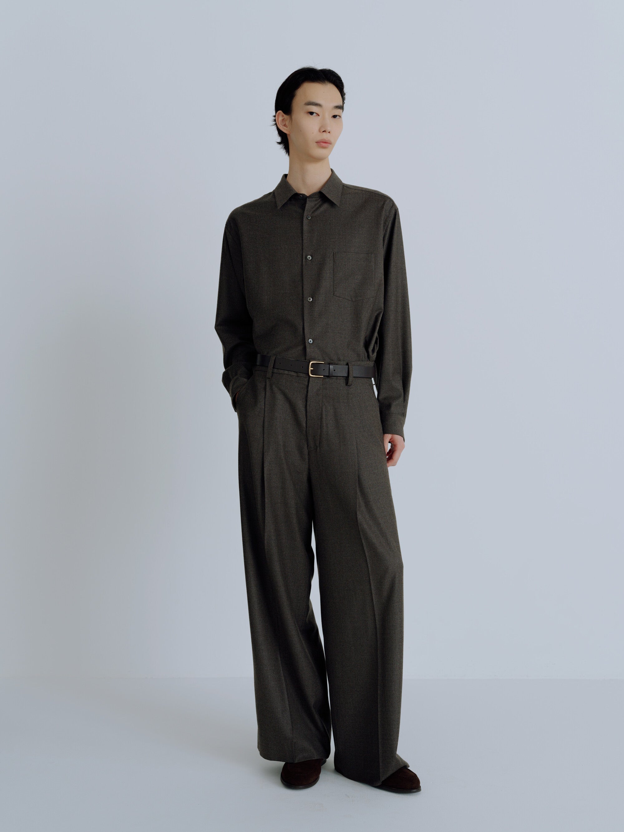 EXTRA FINE WOOL EXTRA WIDE TROUSERS