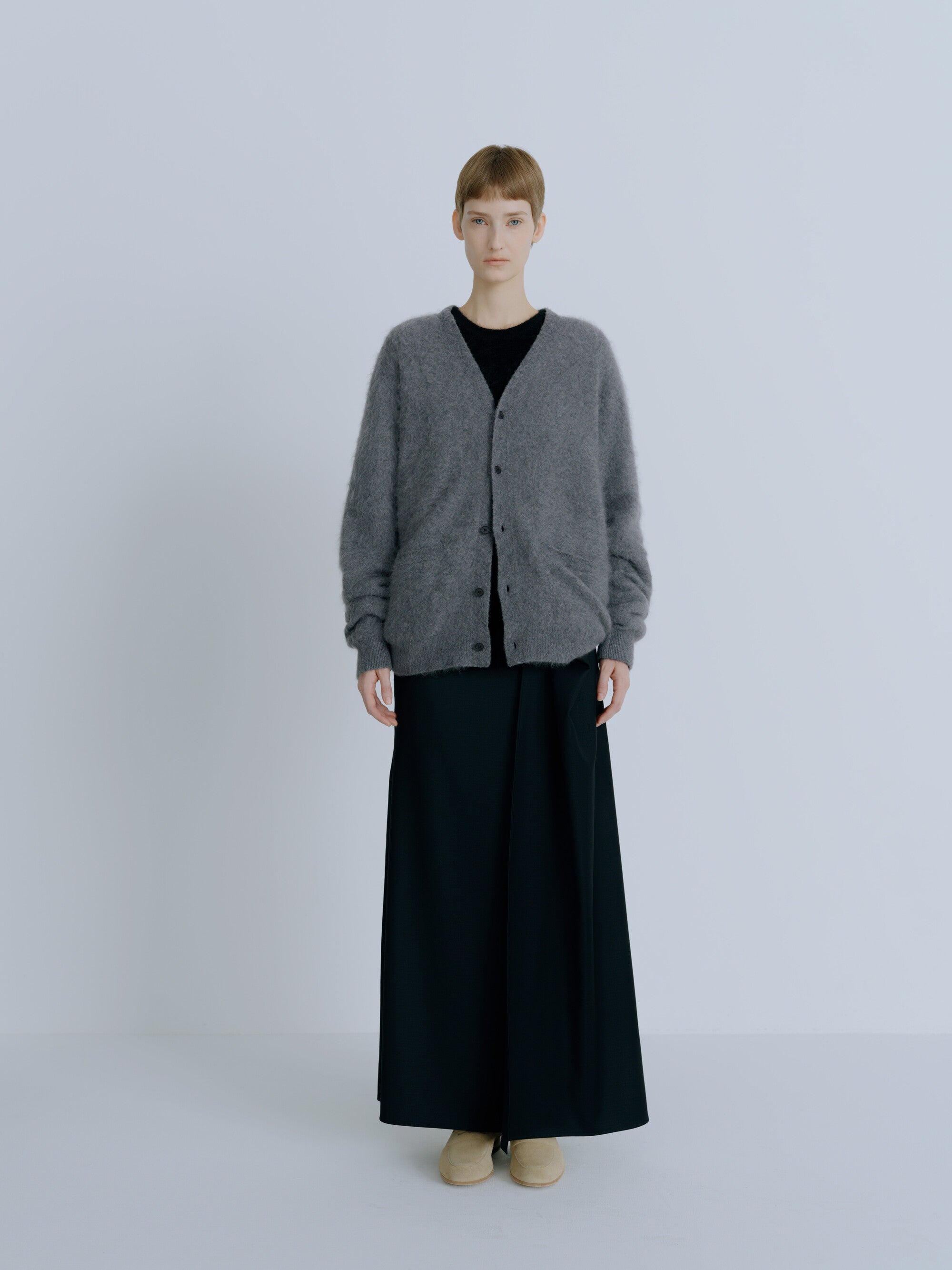 CASHMERE SHAGGY CARDIGAN