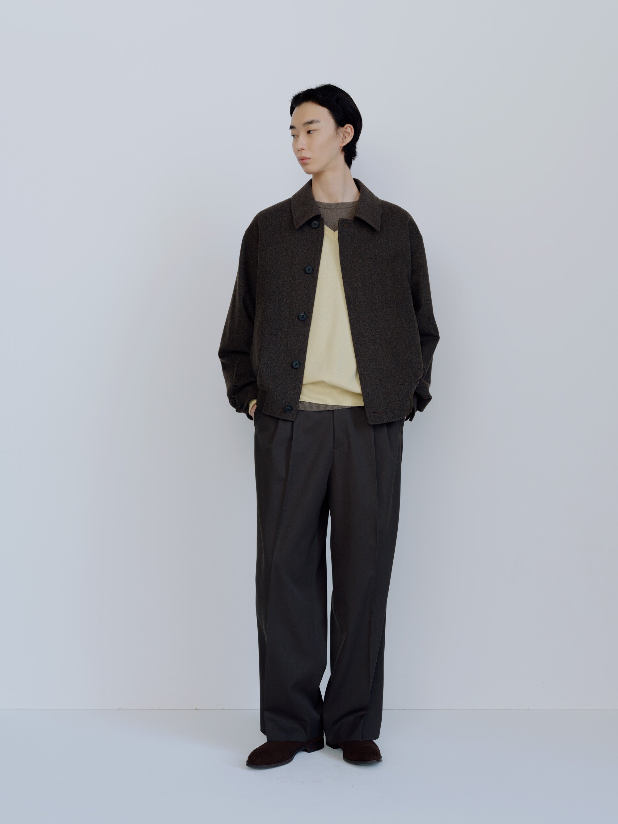 WOOL DOESKIN BUTTON FLY SHORT JACKET