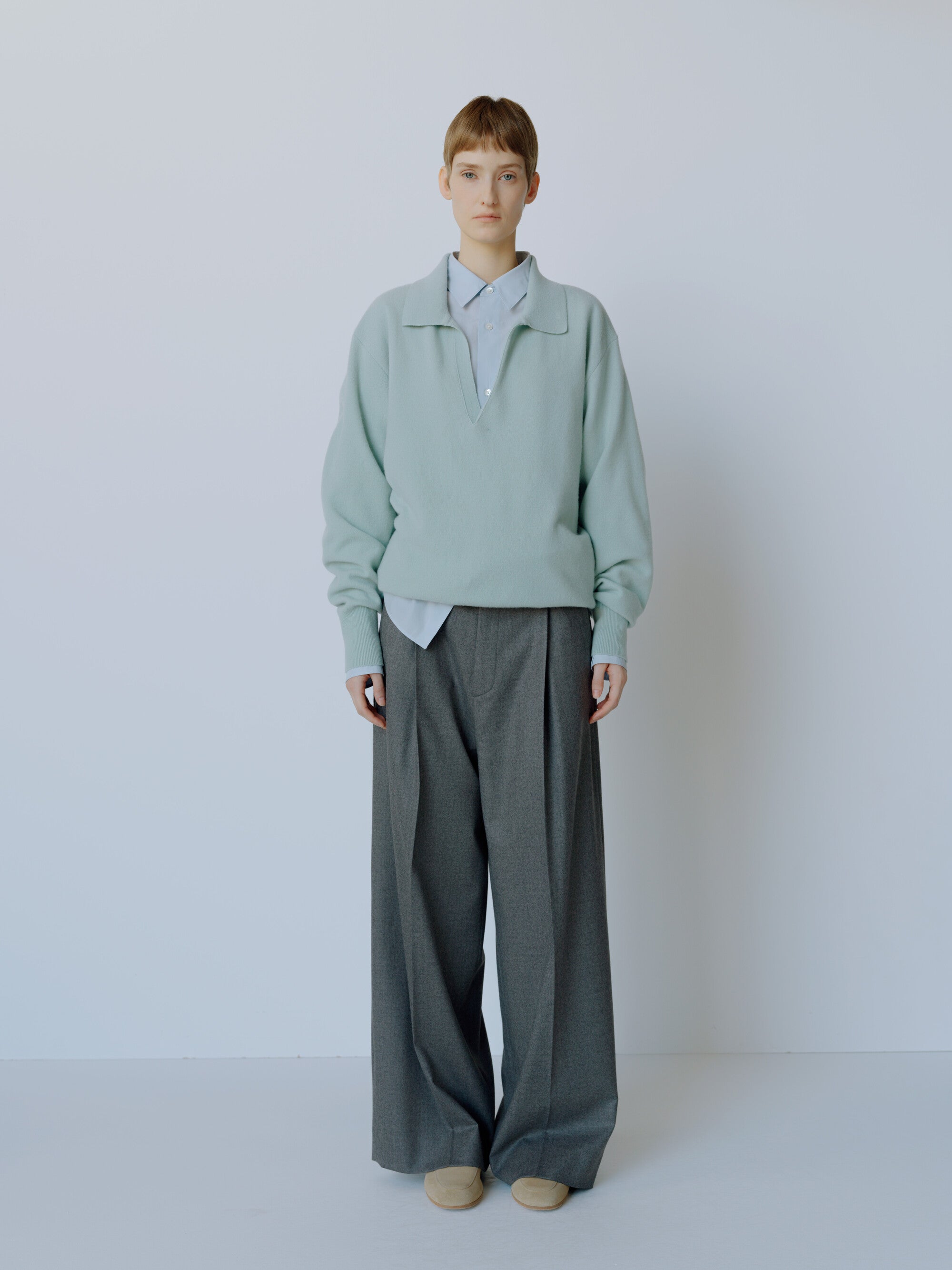 EXTRA FINE WOOL KNIT SKIPPER