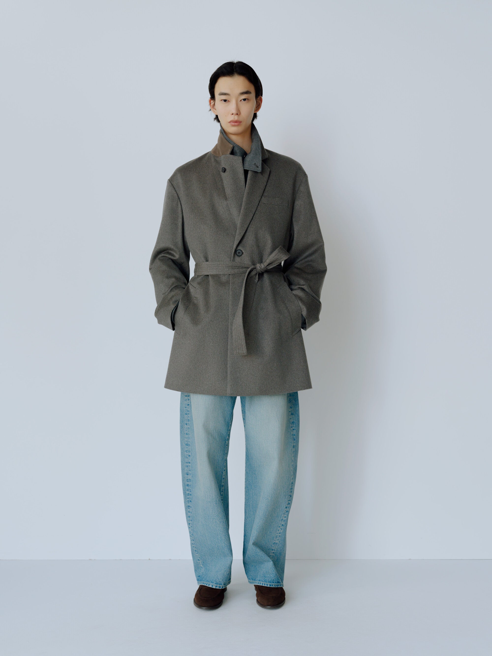 PURE CASHMERE  HALF COAT