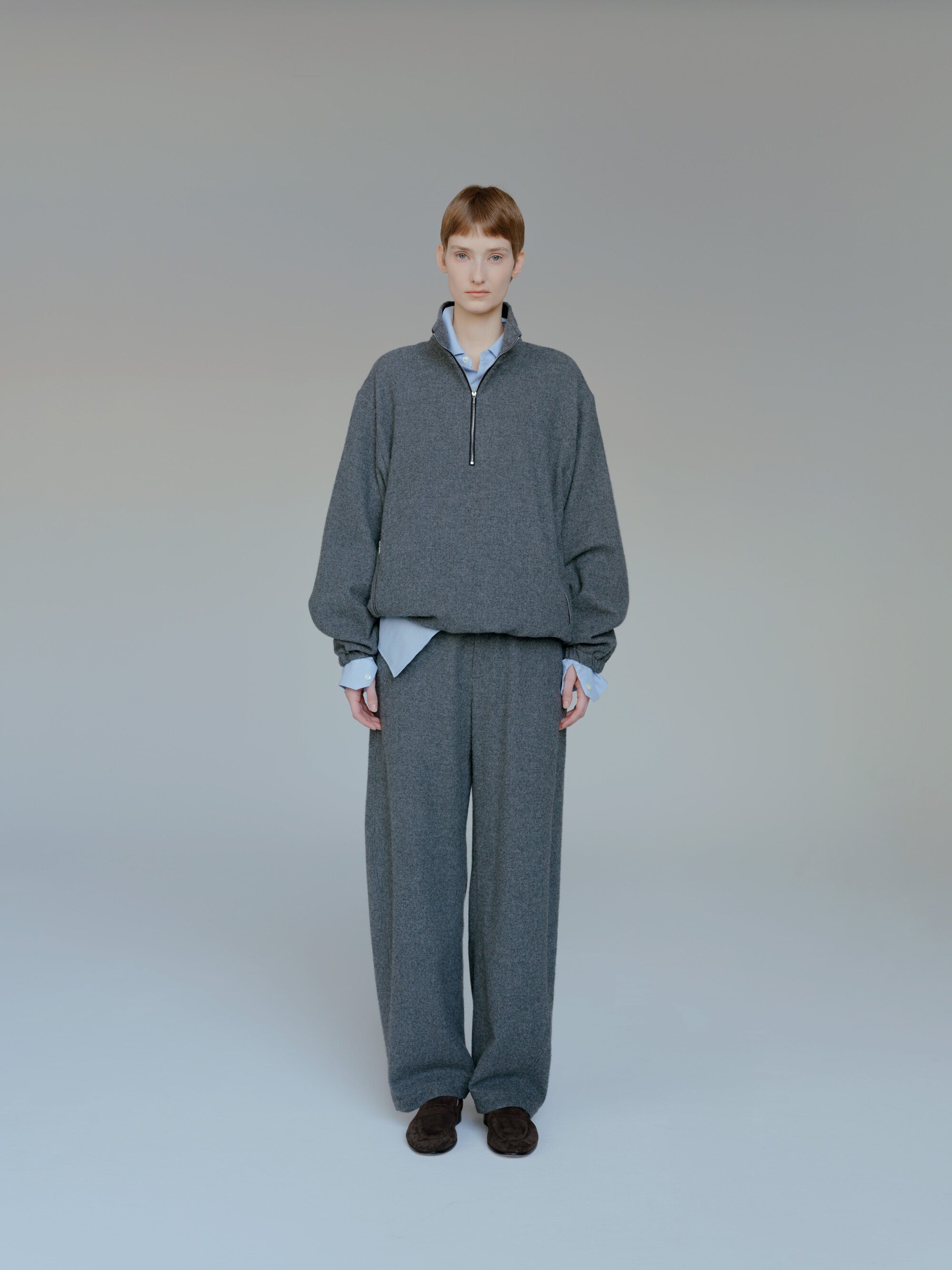 W/CA FLEECE PULLOVER / LS