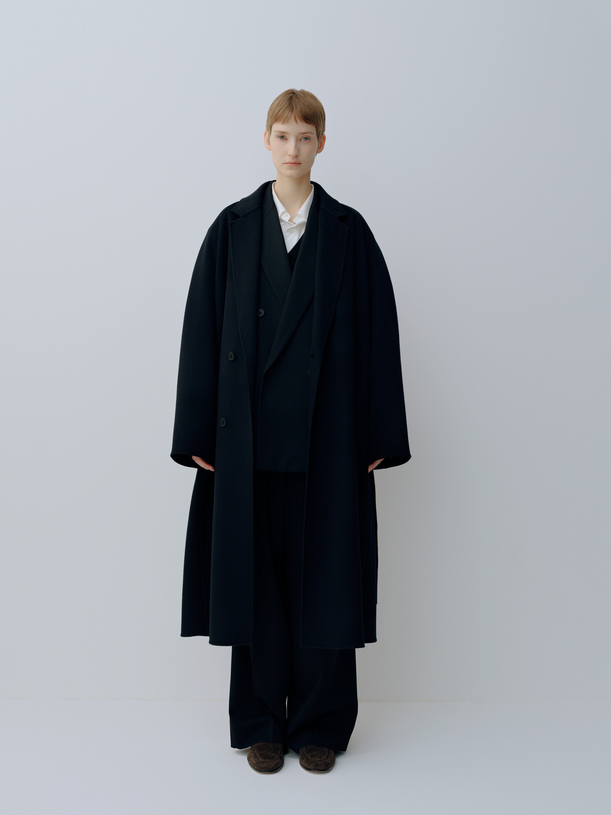 W/CA DOUBLE FACE NOTCH LAPEL COAT