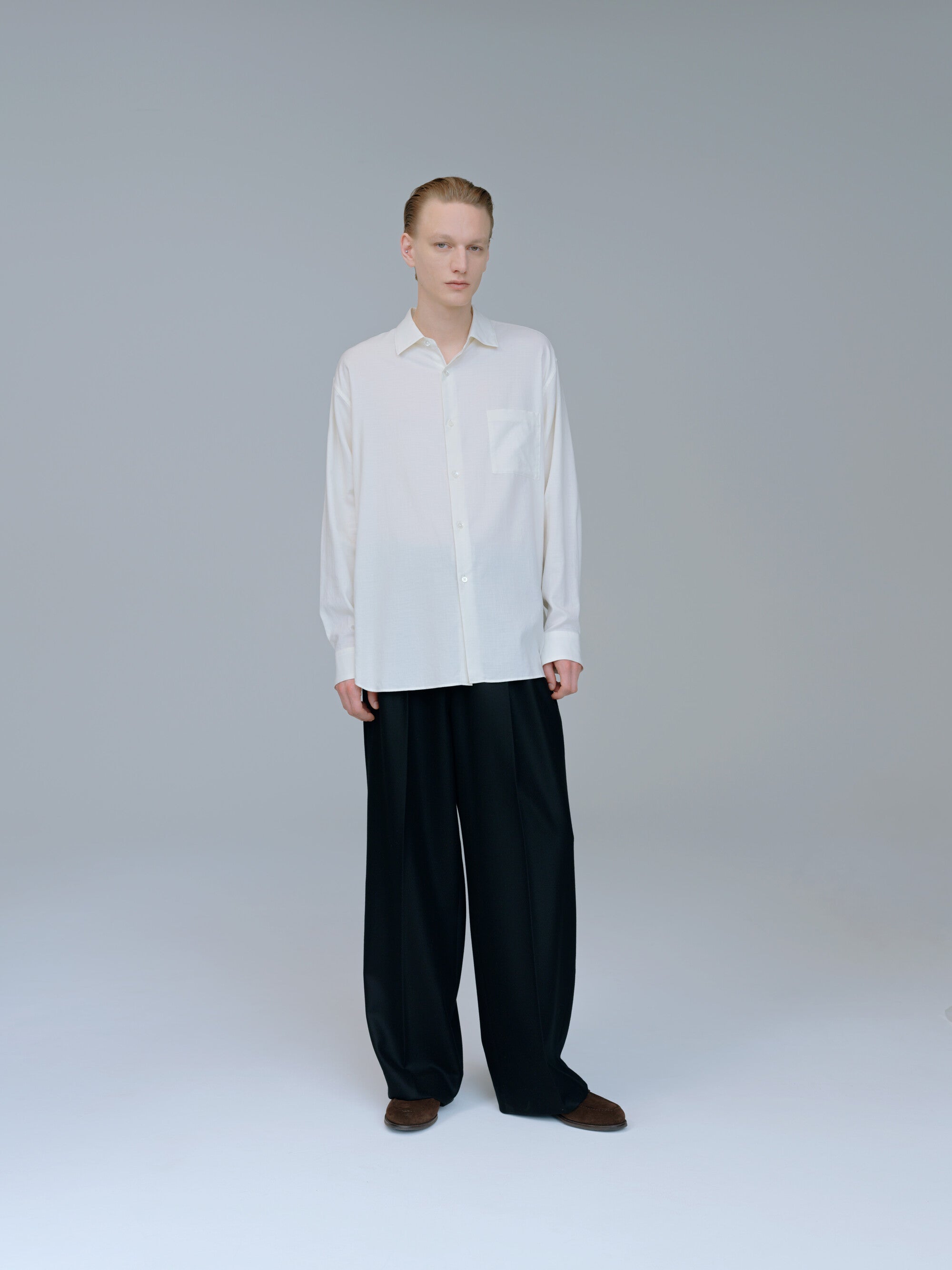 COTTON SILK OVERSIZED LS SHIRT