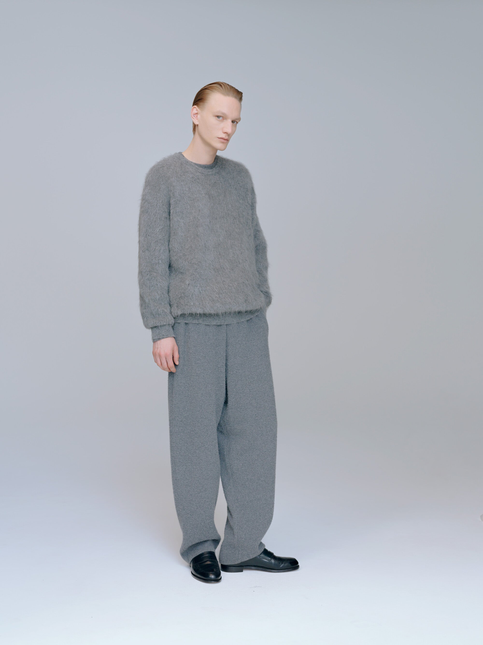 KID MOHAIR KNIT CREW NECK LS