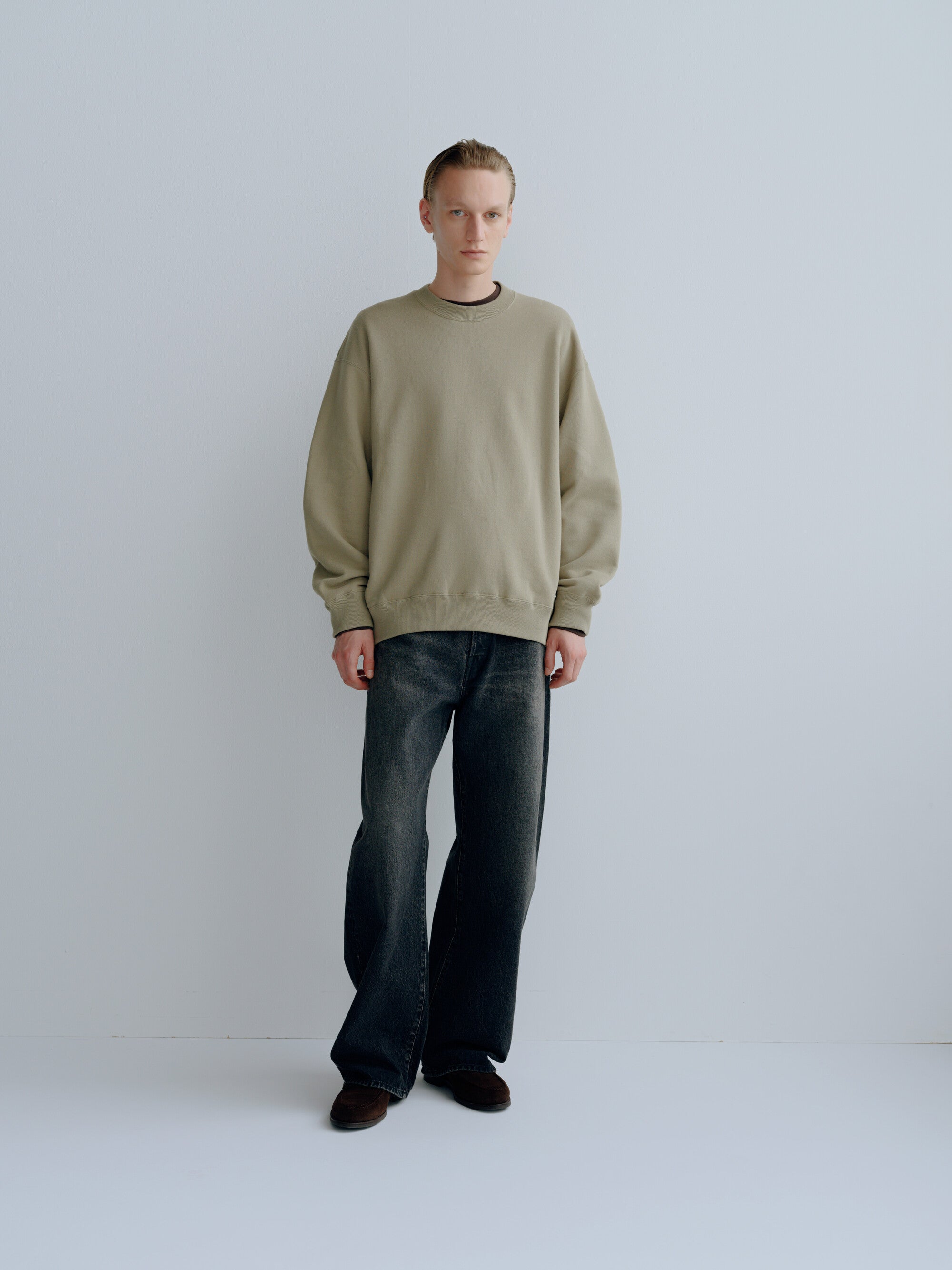 LOOPWHEEL COTTON SWEAT LS