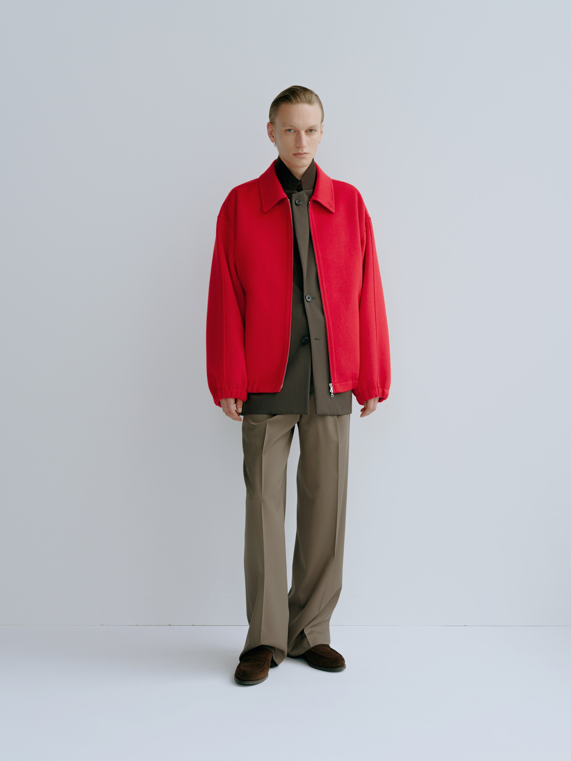 W/CA DOUBLE FACE CLOTH ZIP JACKET – ssstein