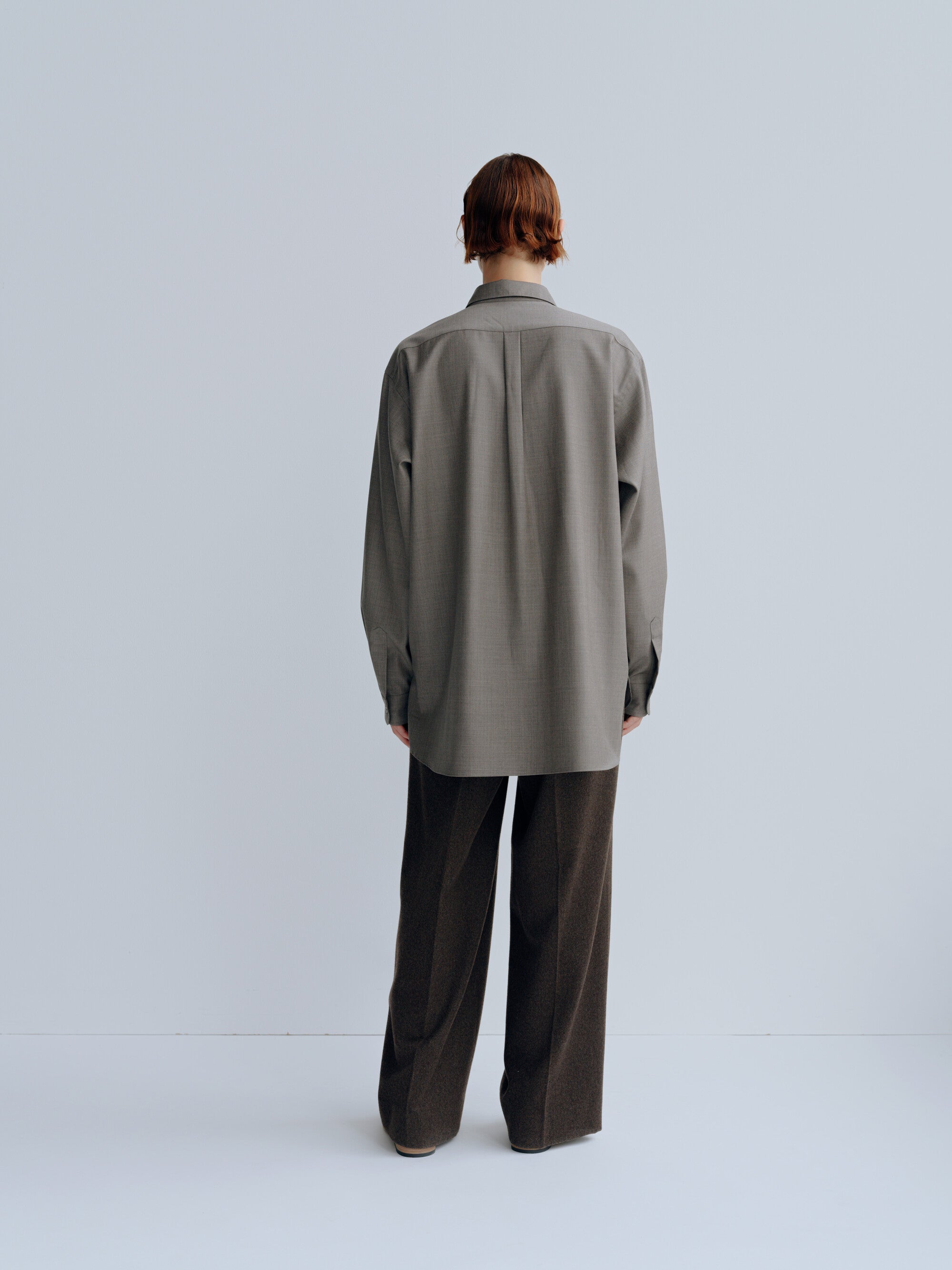 EXTRA FINE WOOL OVERSIZED REGULAR COLLAR SHIRT – ssstein