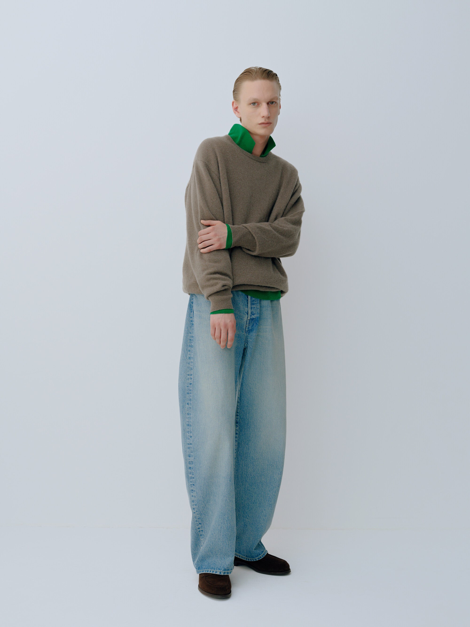 ROUND DENIM PANTS