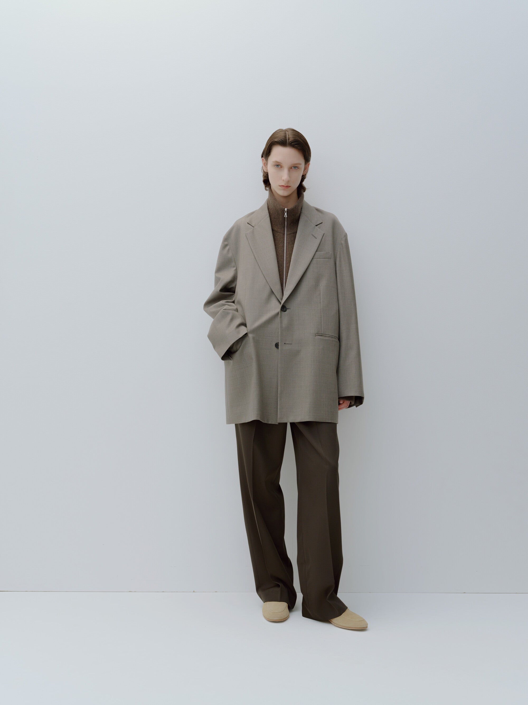 EX. FINE WOOL OVERSIZED SINGLE BREASTED LONG JACKET – ssstein