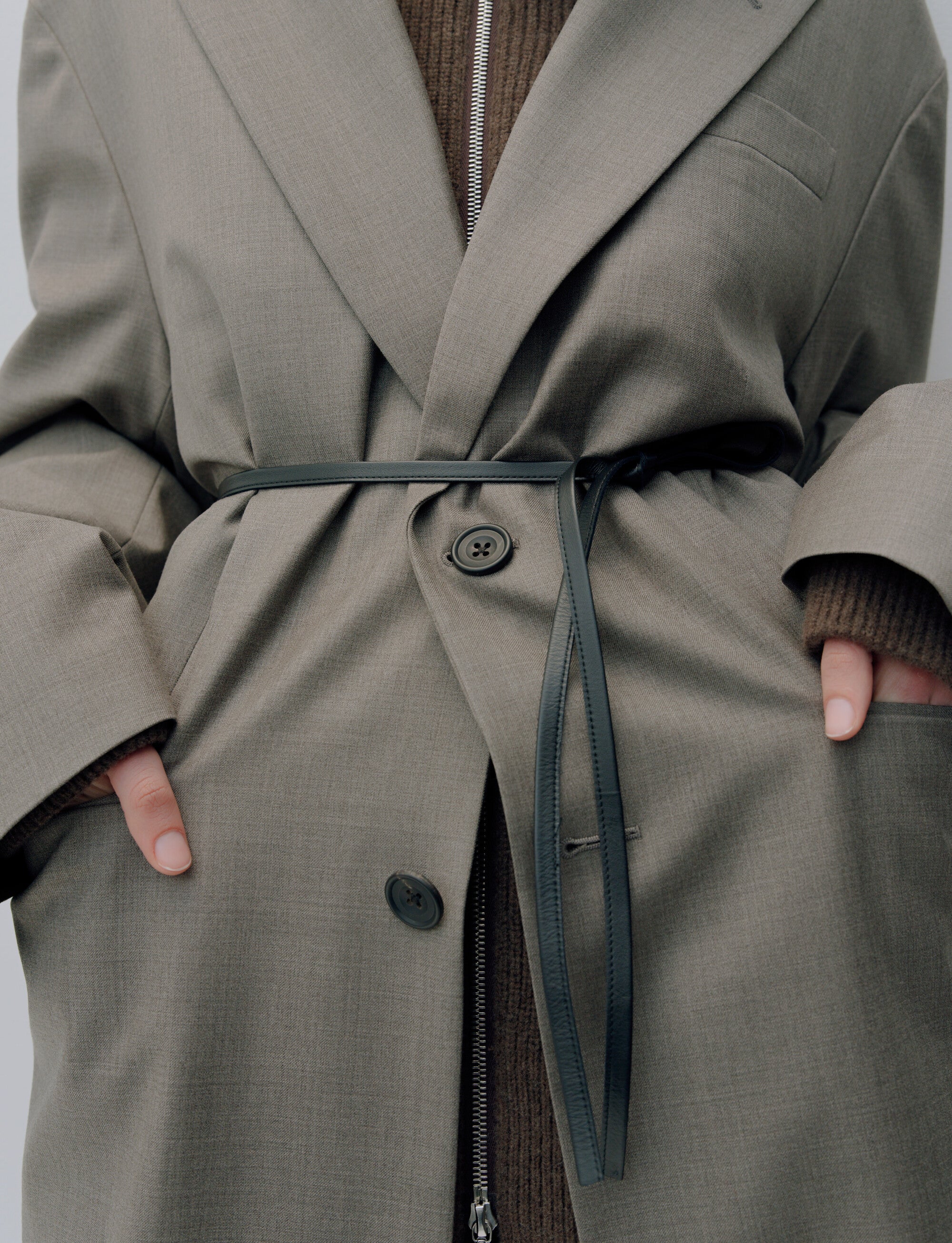 EX. FINE WOOL OVERSIZED SINGLE BREASTED LONG JACKET – ssstein