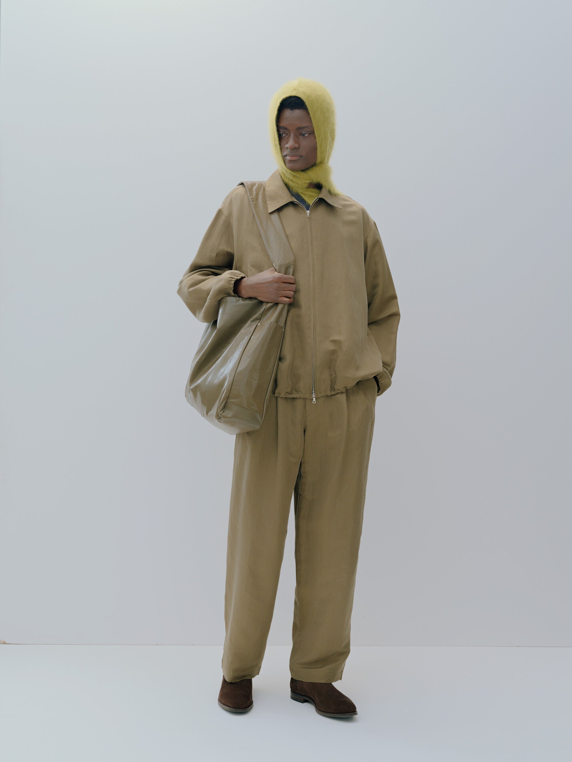 SILK LINEN TWILL LIGHT ZIP JACKET