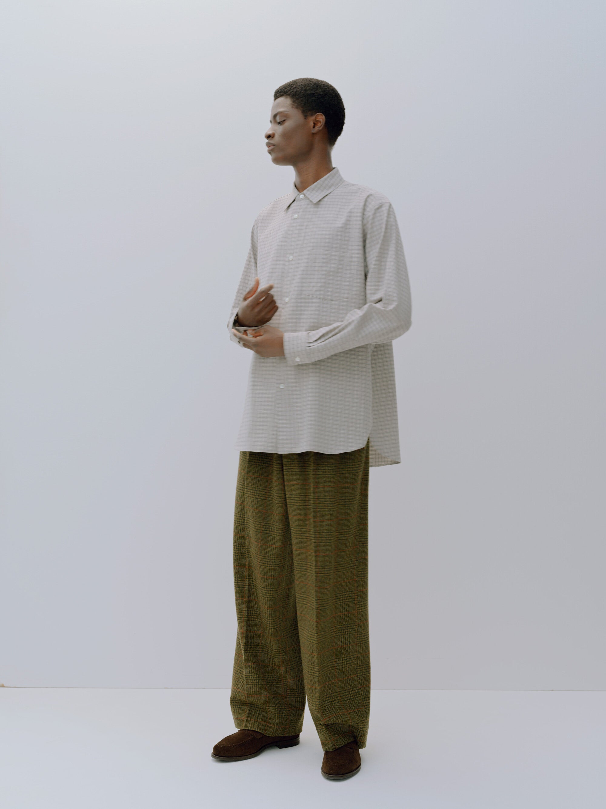 COTTON LLAMA OVERSIZED REGULAR COLLAR SHIRT