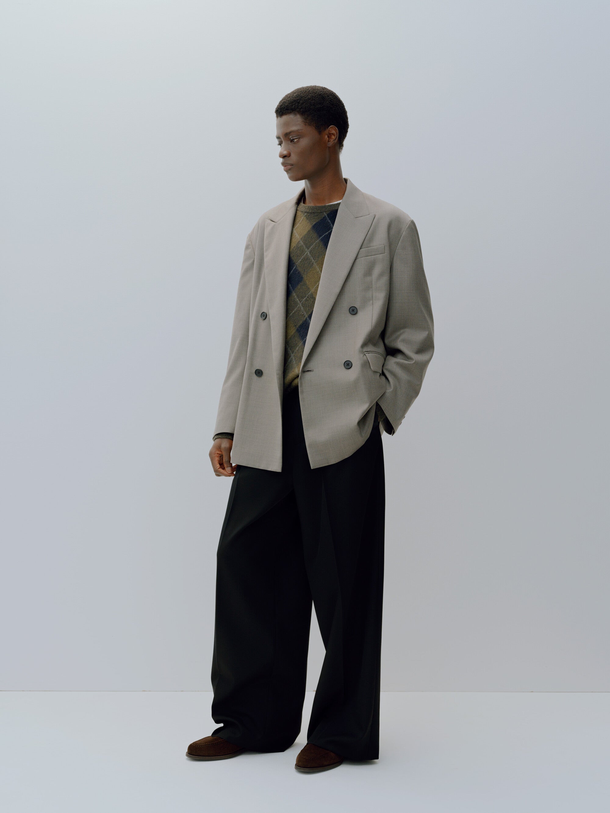 EXTRA FINE WOOL DOUBLE BREASTED BLAZER