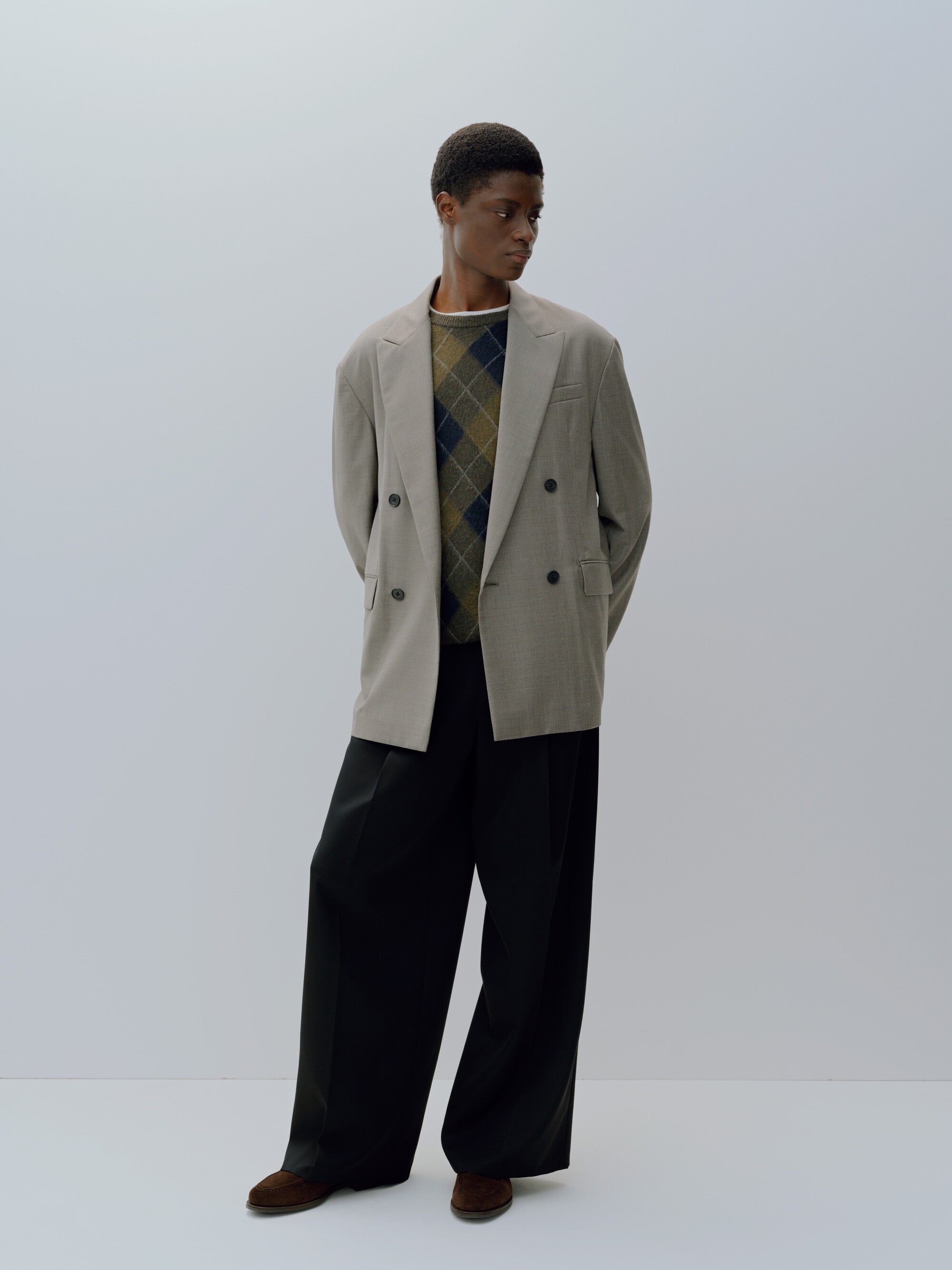 EXTRA FINE WOOL DOUBLE BREASTED BLAZER