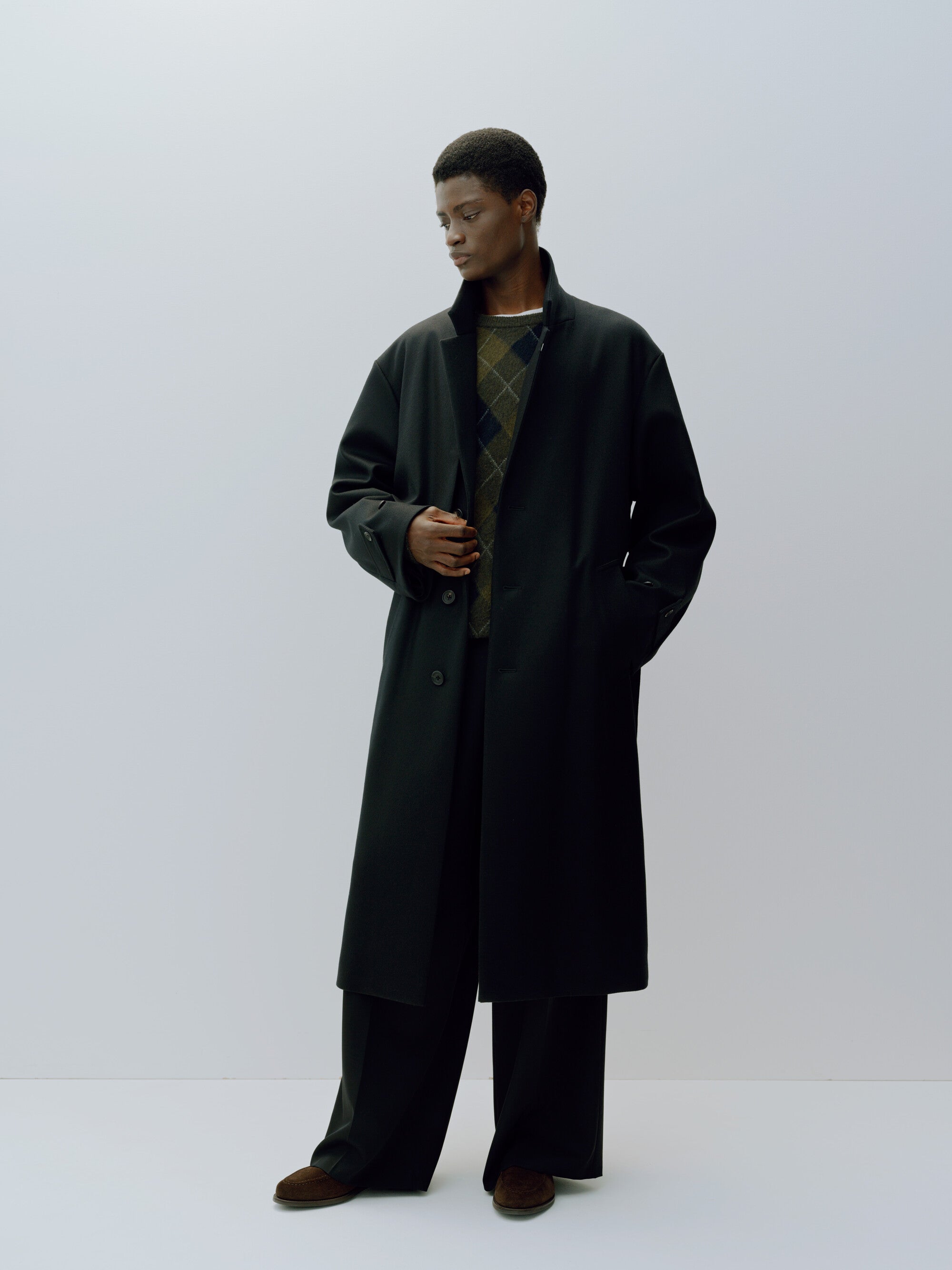 WOOL MELTON LAY CHESTER COAT