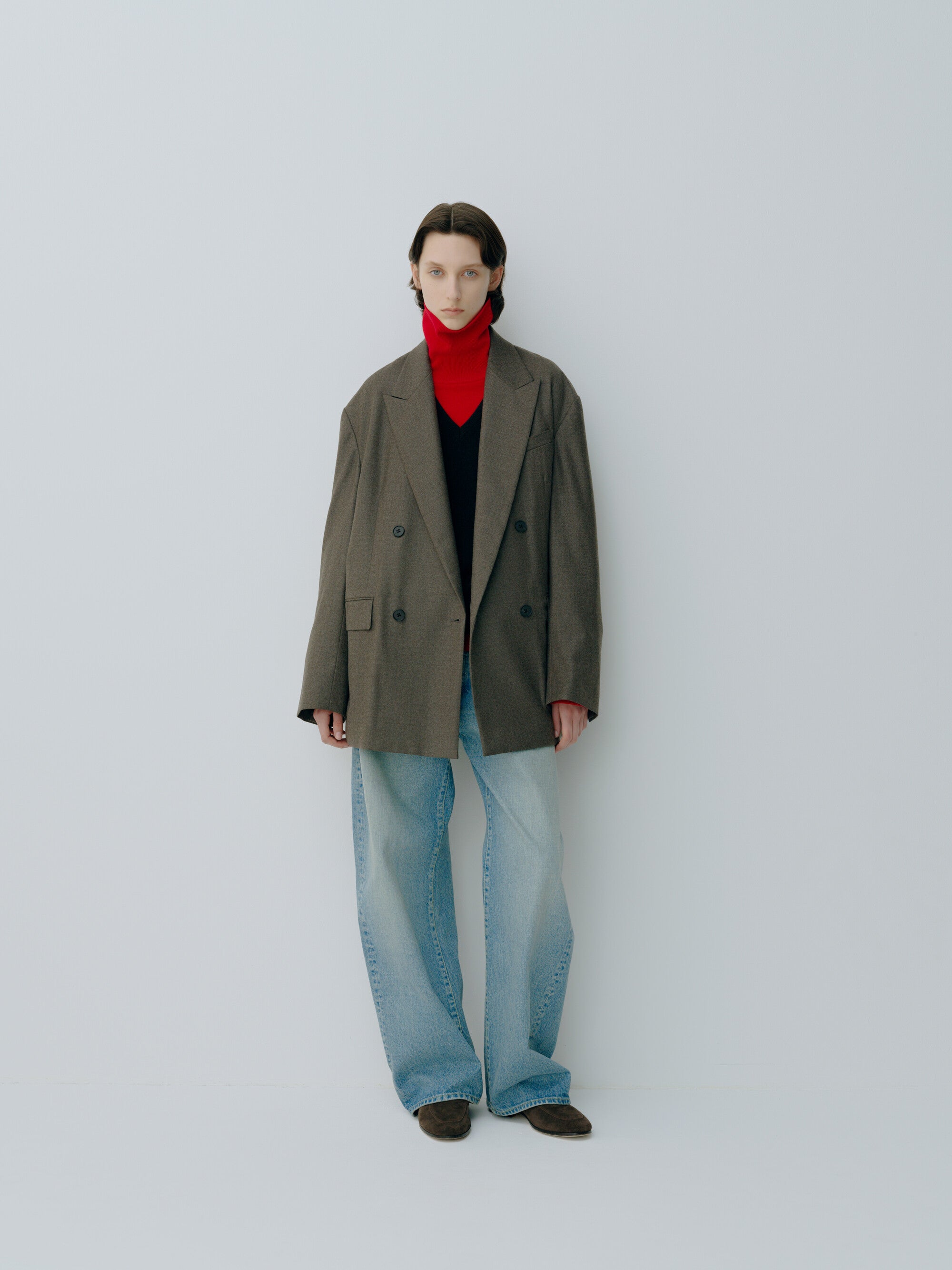 EXTRA FINE WOOL DOUBLE BREASTED BLAZER