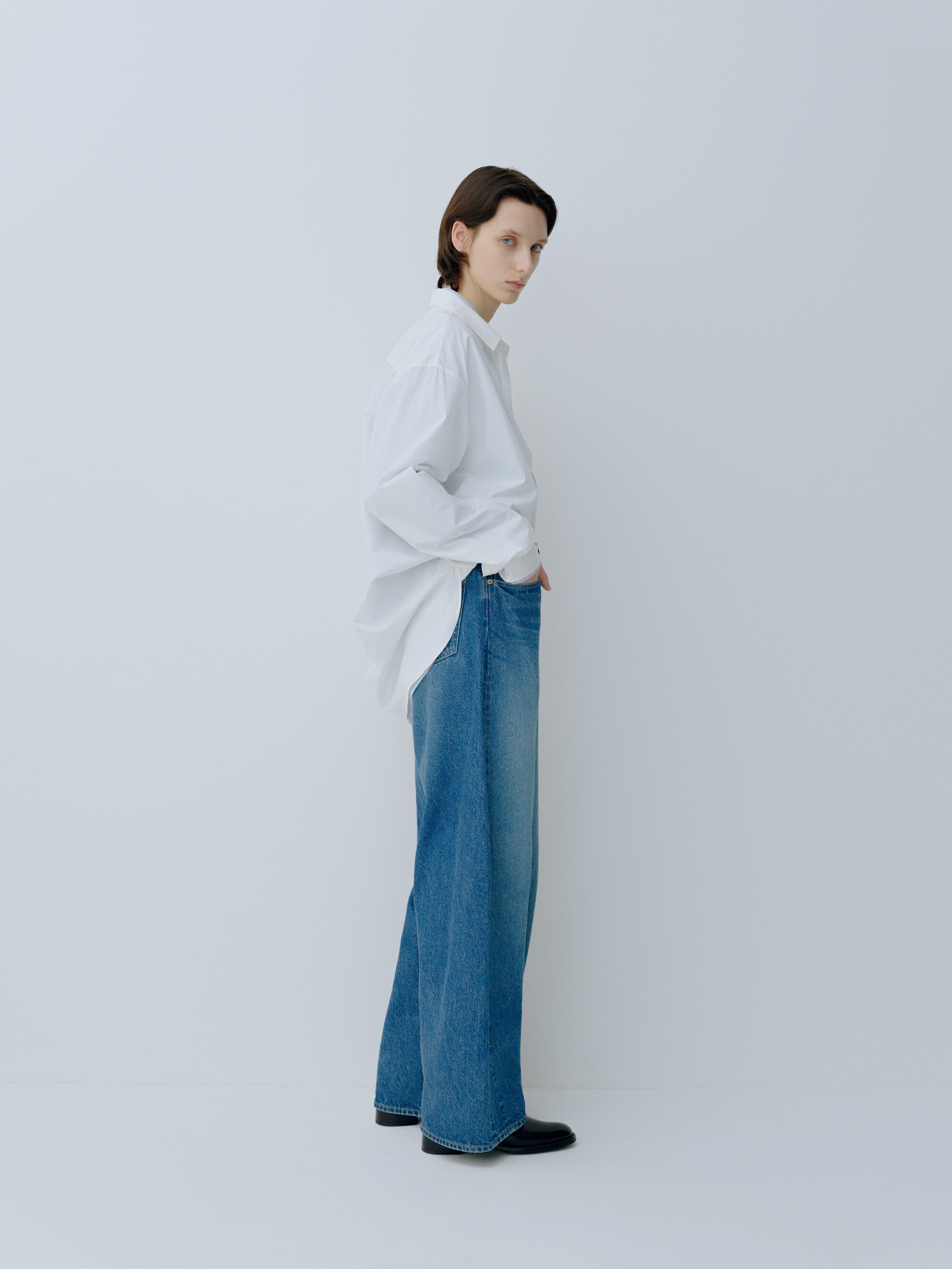 DEFORMATION WIDE DENIM PANTS – ssstein