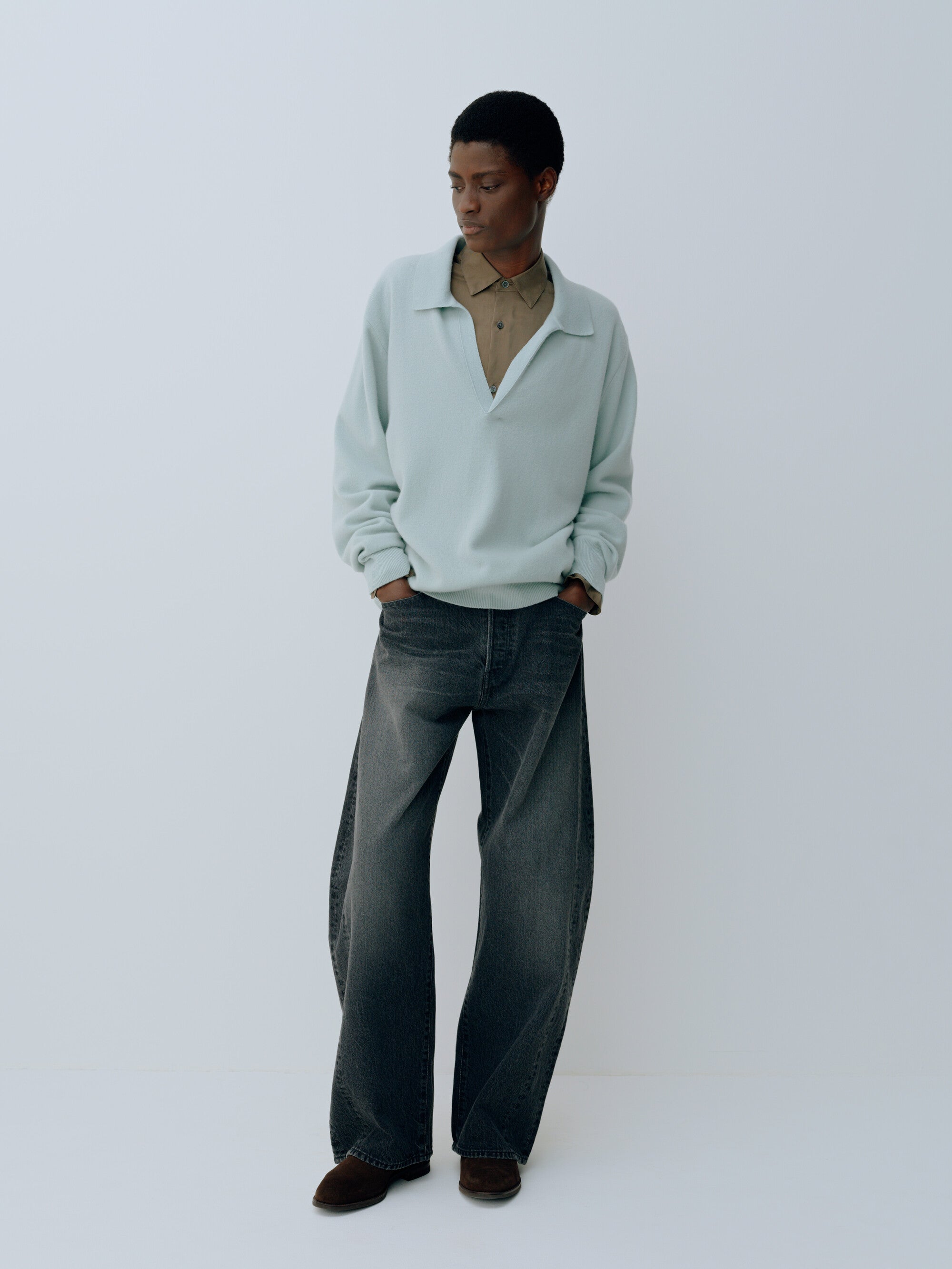 DEFORMATION WIDE DENIM PANTS – ssstein