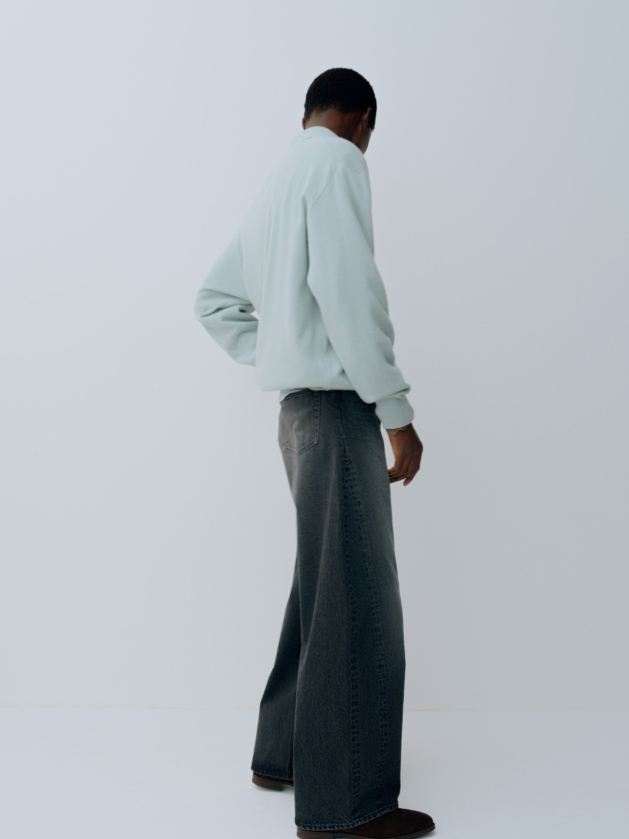 DEFORMATION WIDE DENIM PANTS – ssstein