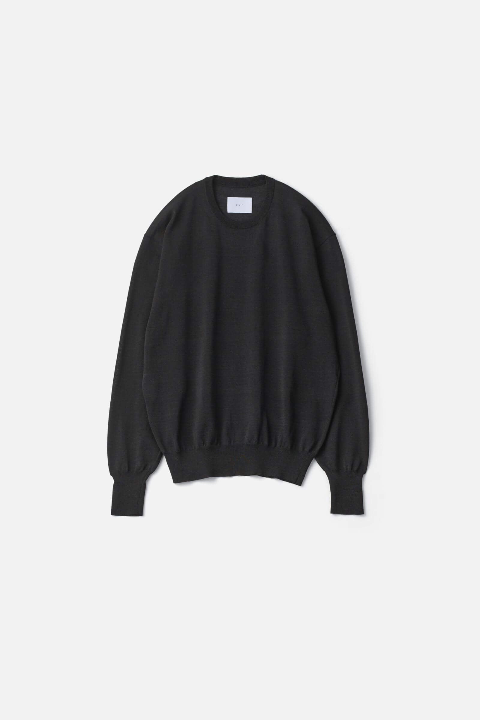 WOOL SILK KNIT CREW NECK LS