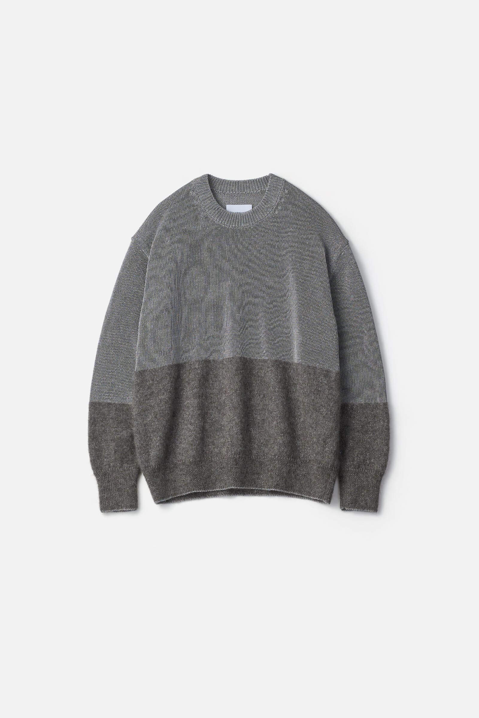 MOHAIR GLITTER KNIT COMBINATION LS