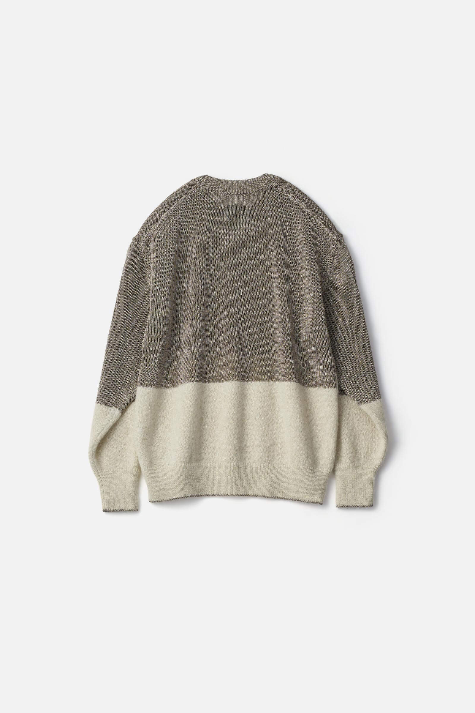 MOHAIR GLITTER KNIT COMBINATION LS