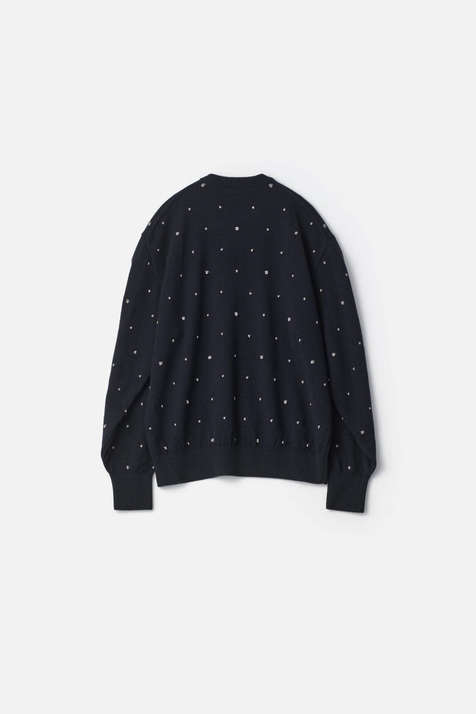 GLITTER DOTS CREW NECK LS