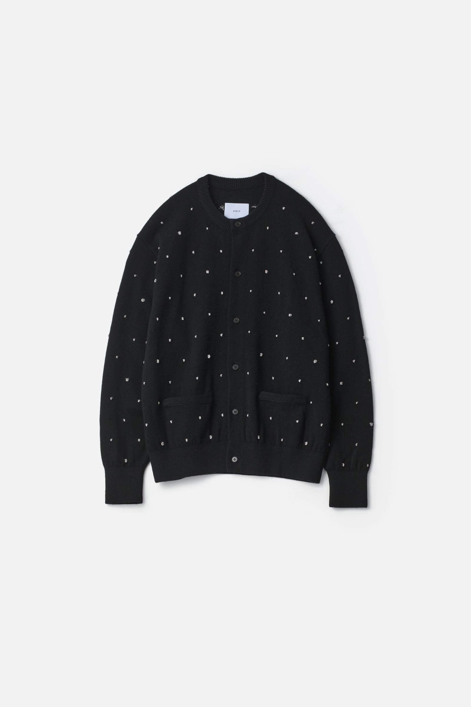 GLITTER DOTS CREW NECK CARDIGAN