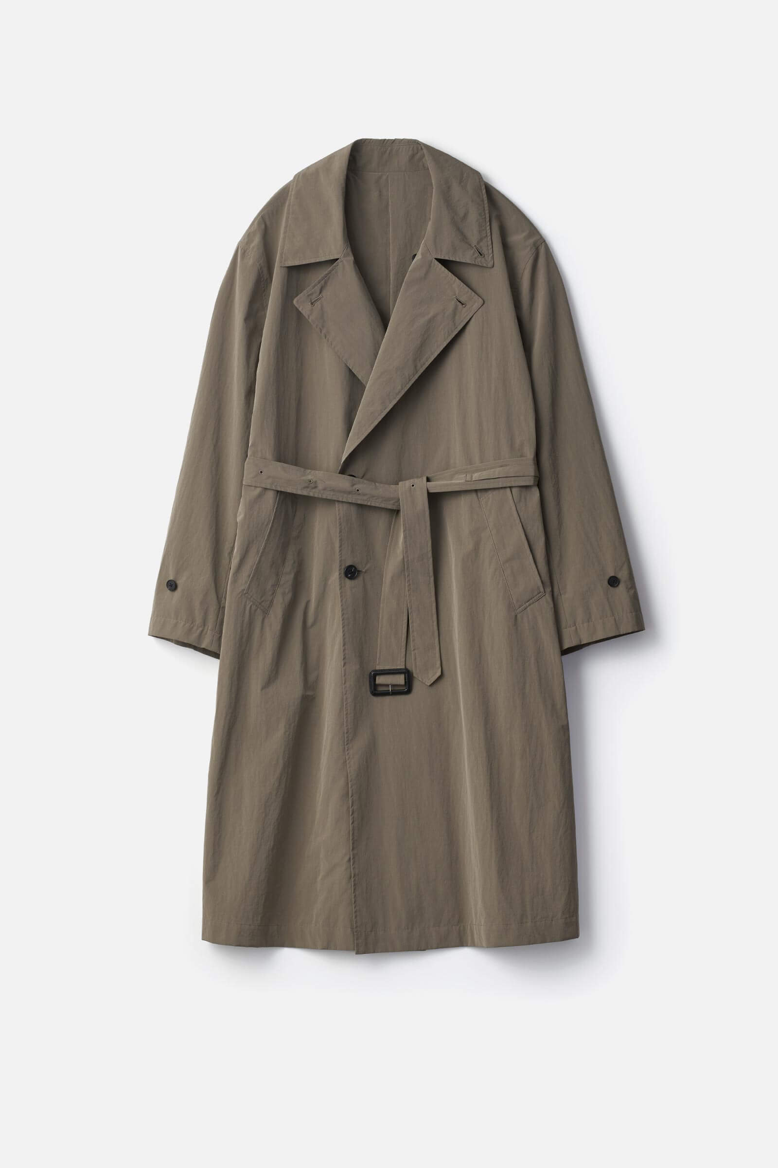 WINDPROOF NYLON DOUBLE BREASTED COAT