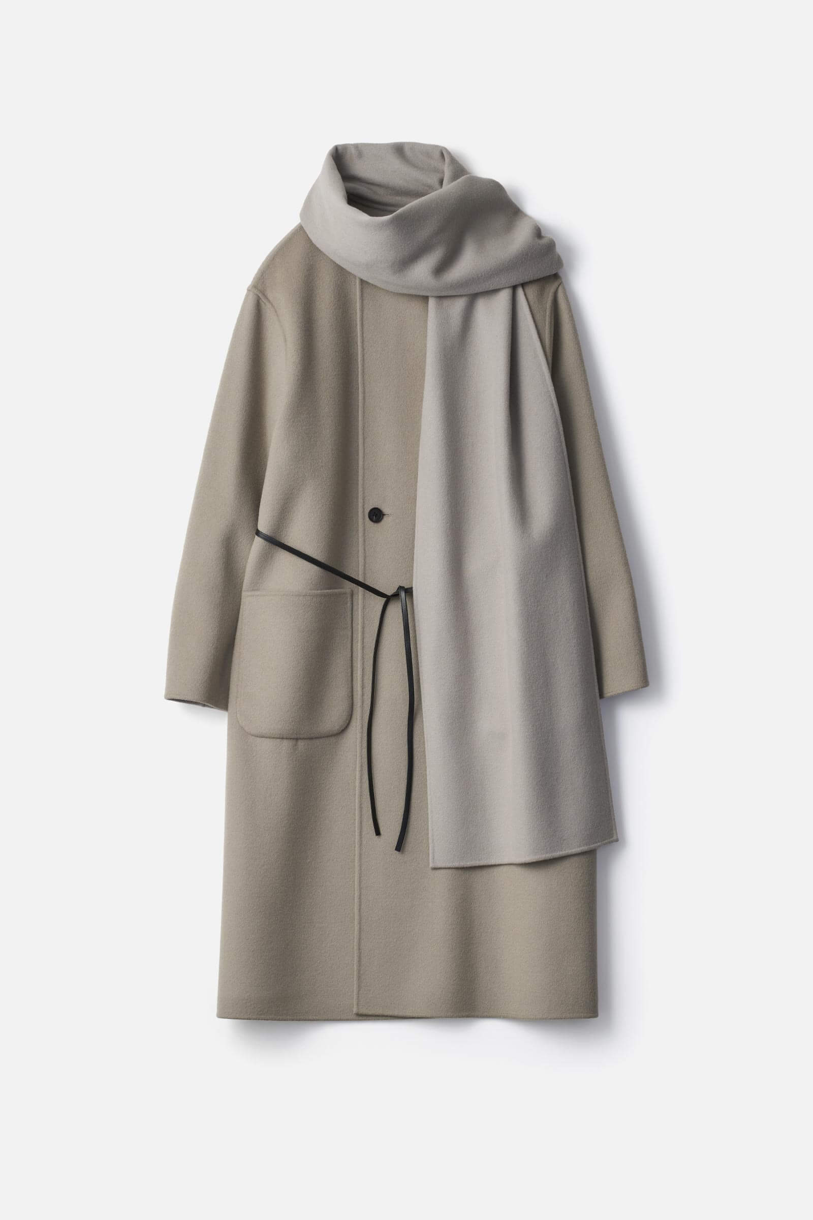 WOOL CASHMERE BEAVER REVERSIBLE STOLE COAT