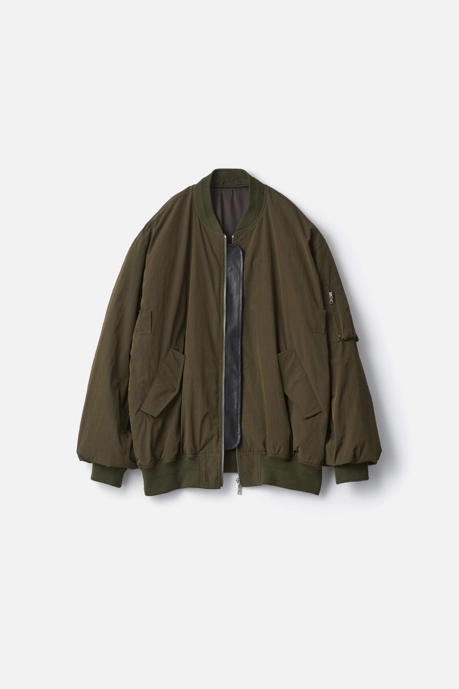 WINDPROOF NYLON OVERSIZED FLIGHT JACKET