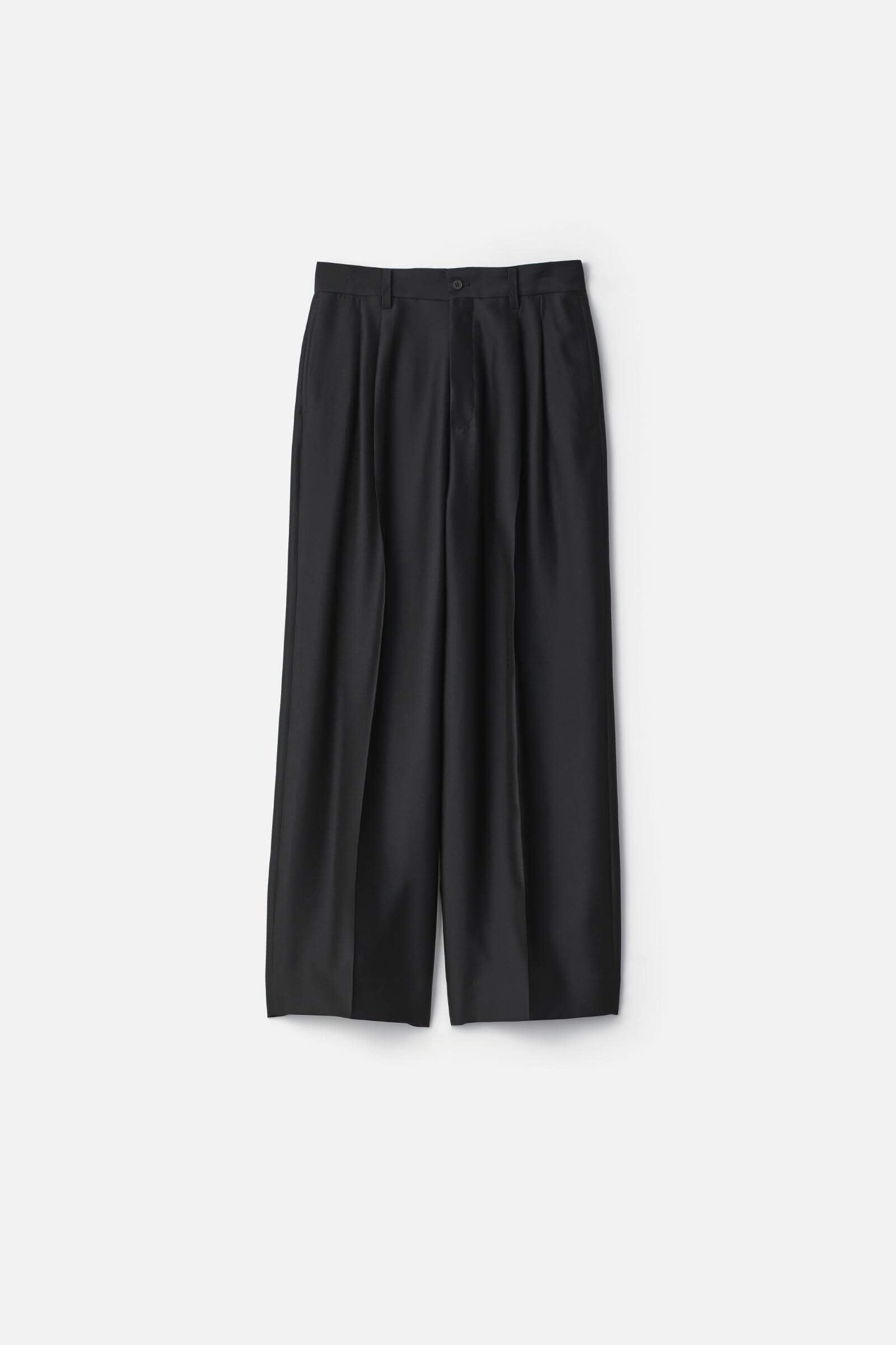 W/R/SI DOUBLE WEAVE LONG WIDE TROUSERS