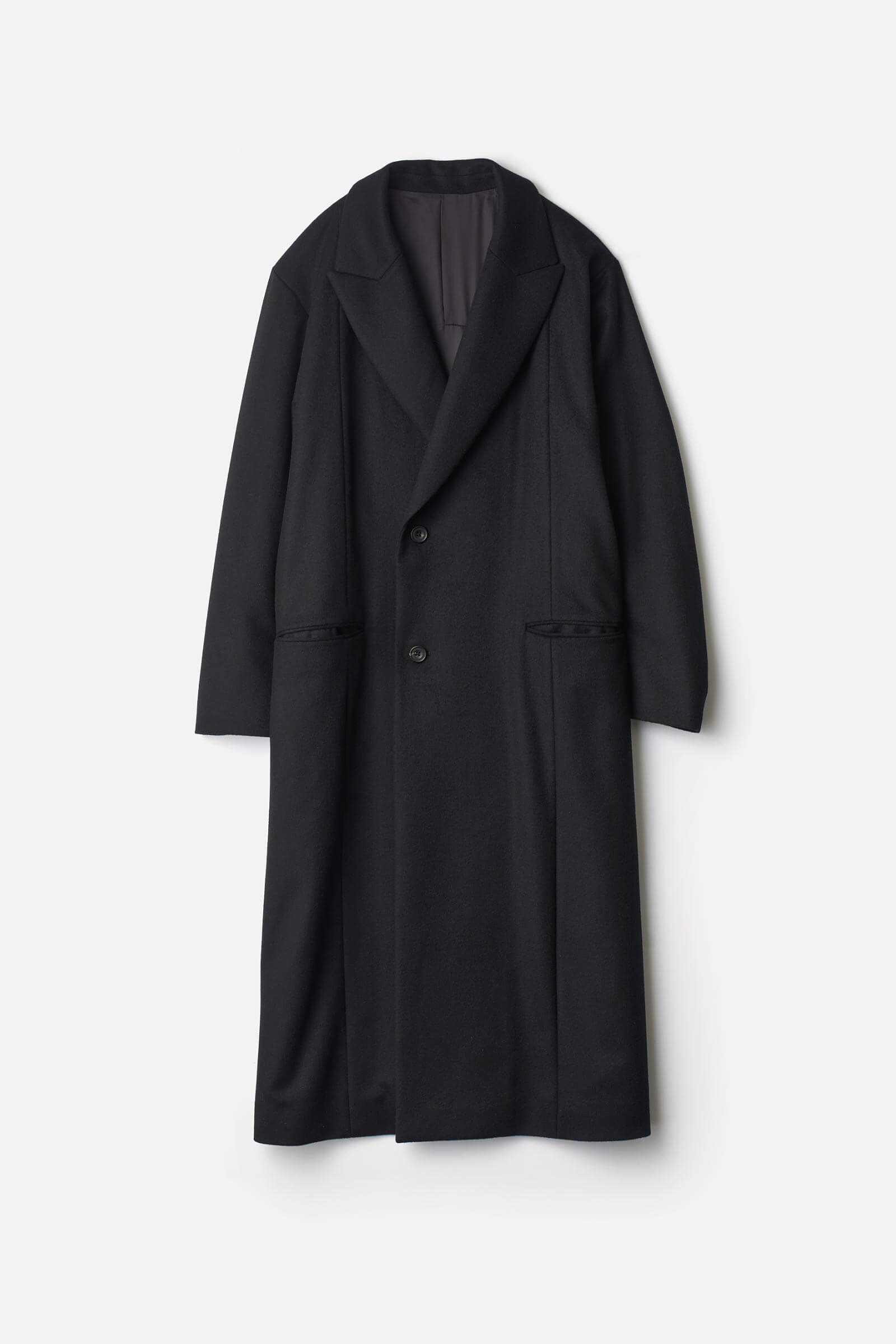 OVERSIZED MAXI-LENGTH PEAK LAPEL COAT