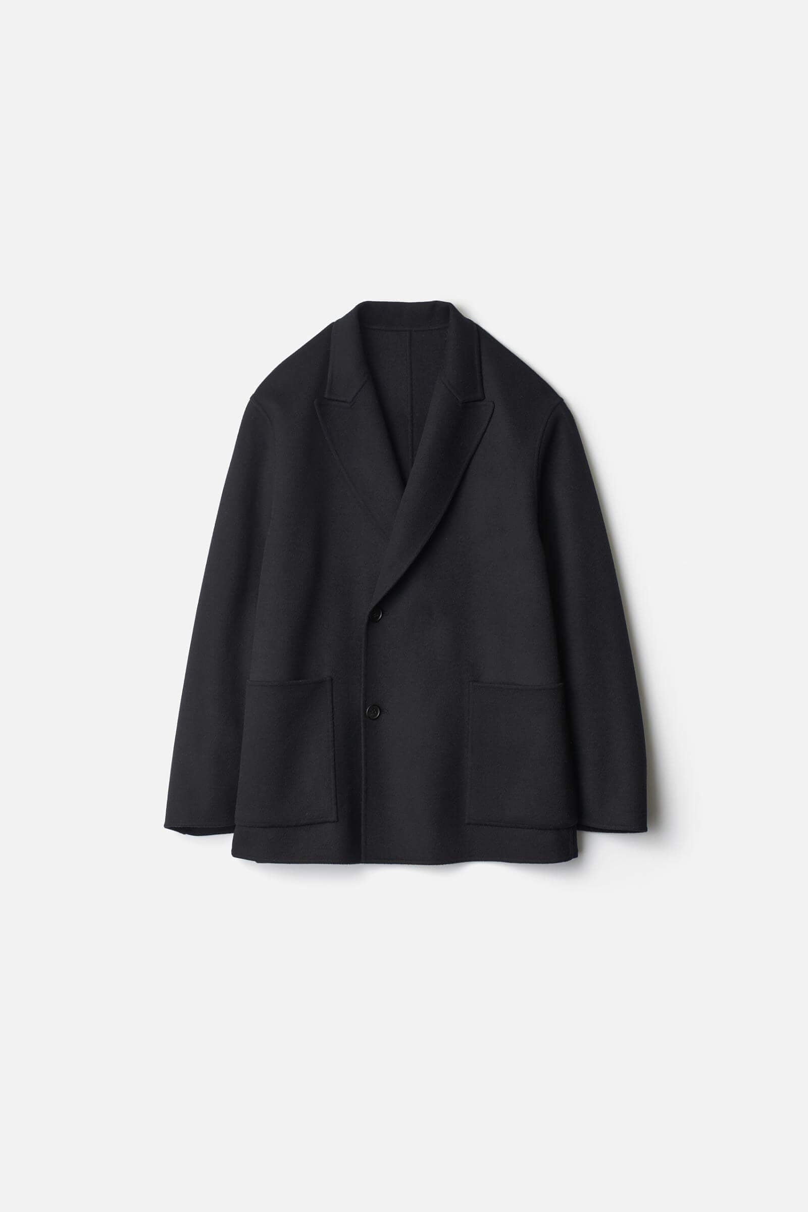 WOOL/CASHMERE REVERSIBLE PEAK LAPEL JACKET