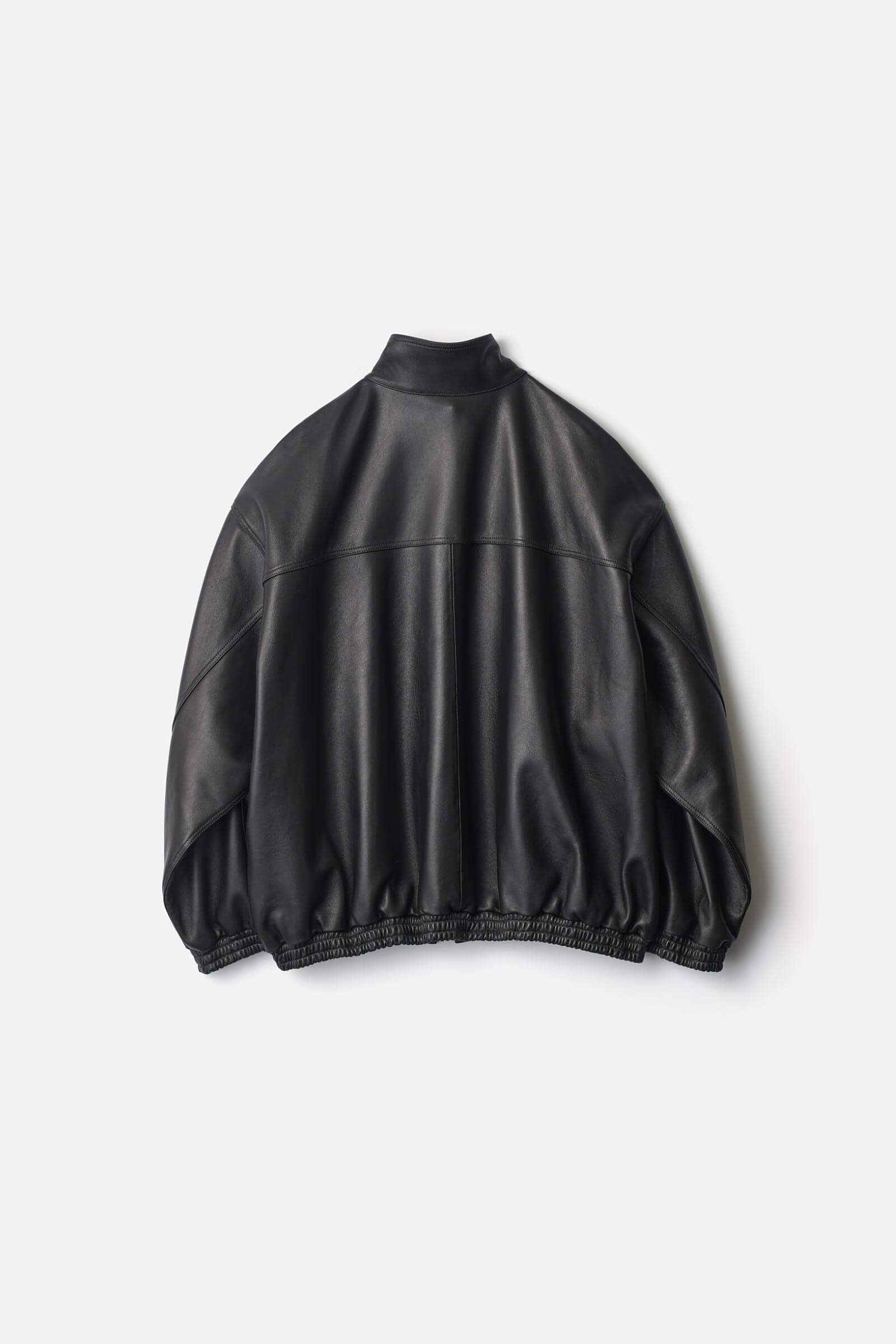SHEEP LEATHER STAND COLLAR JACKET