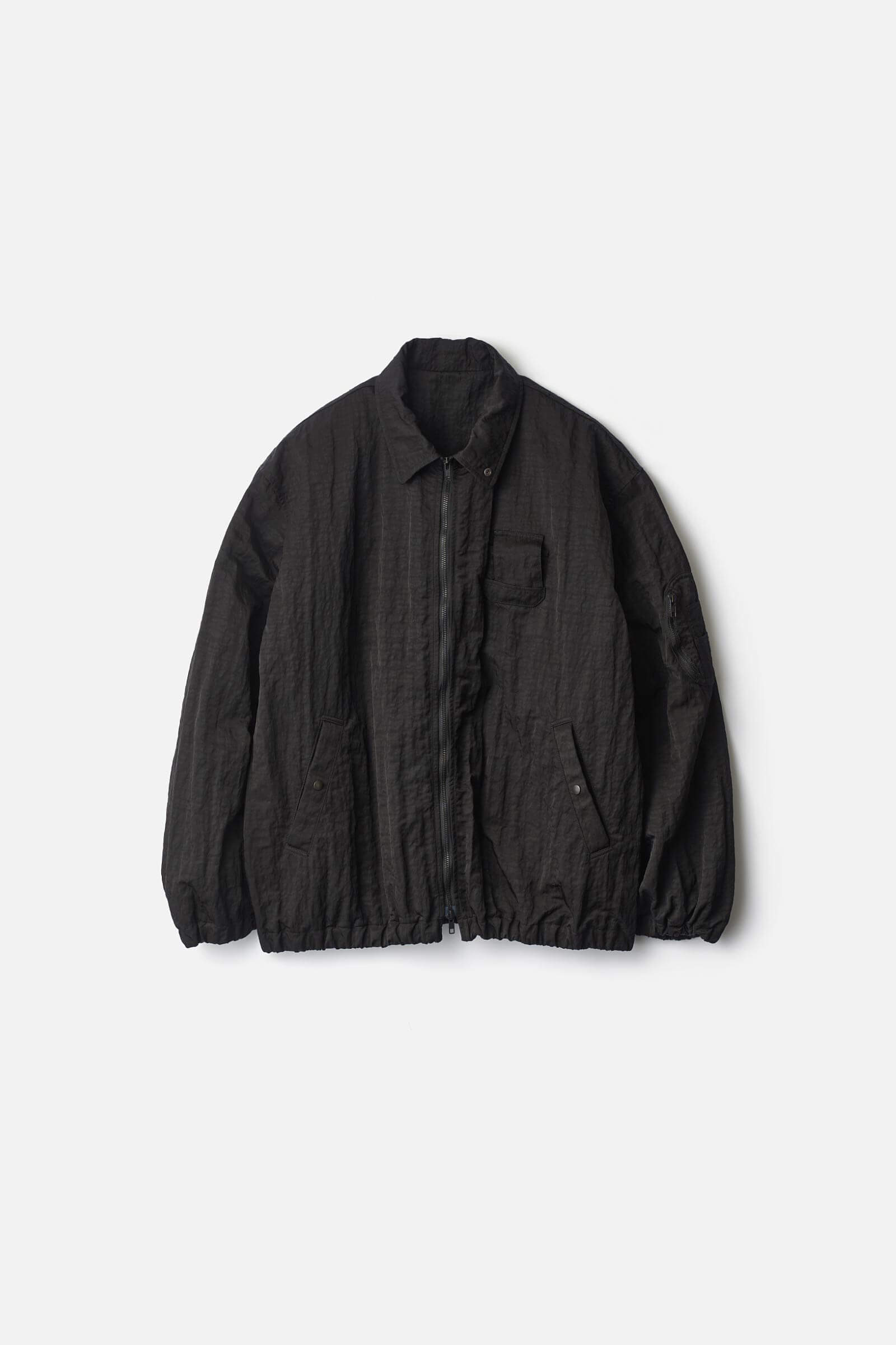BIO WASHED NYLON OVERSIZED FIGHT JACKET