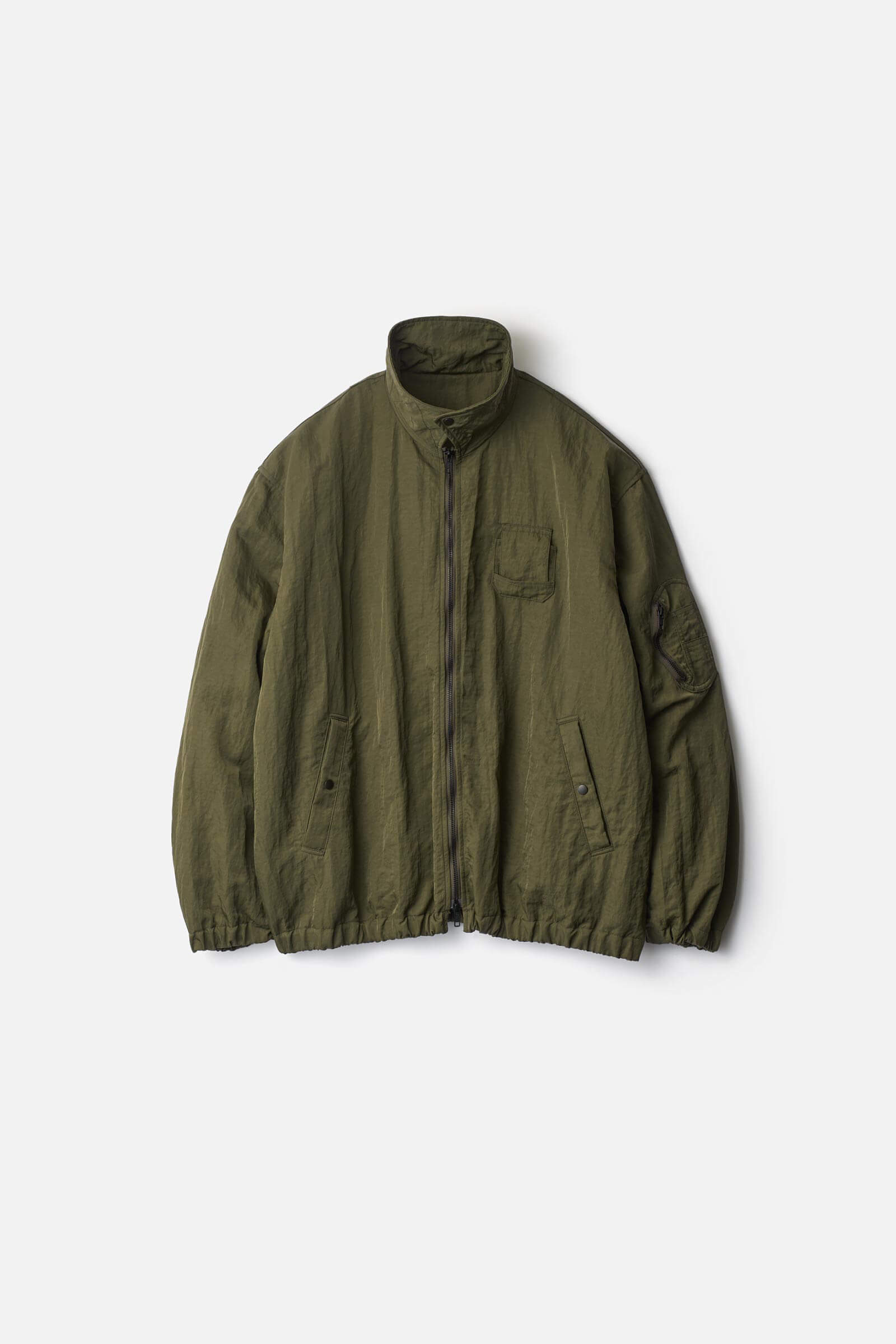 BIO WASHED NYLON OVERSIZED FIGHT JACKET