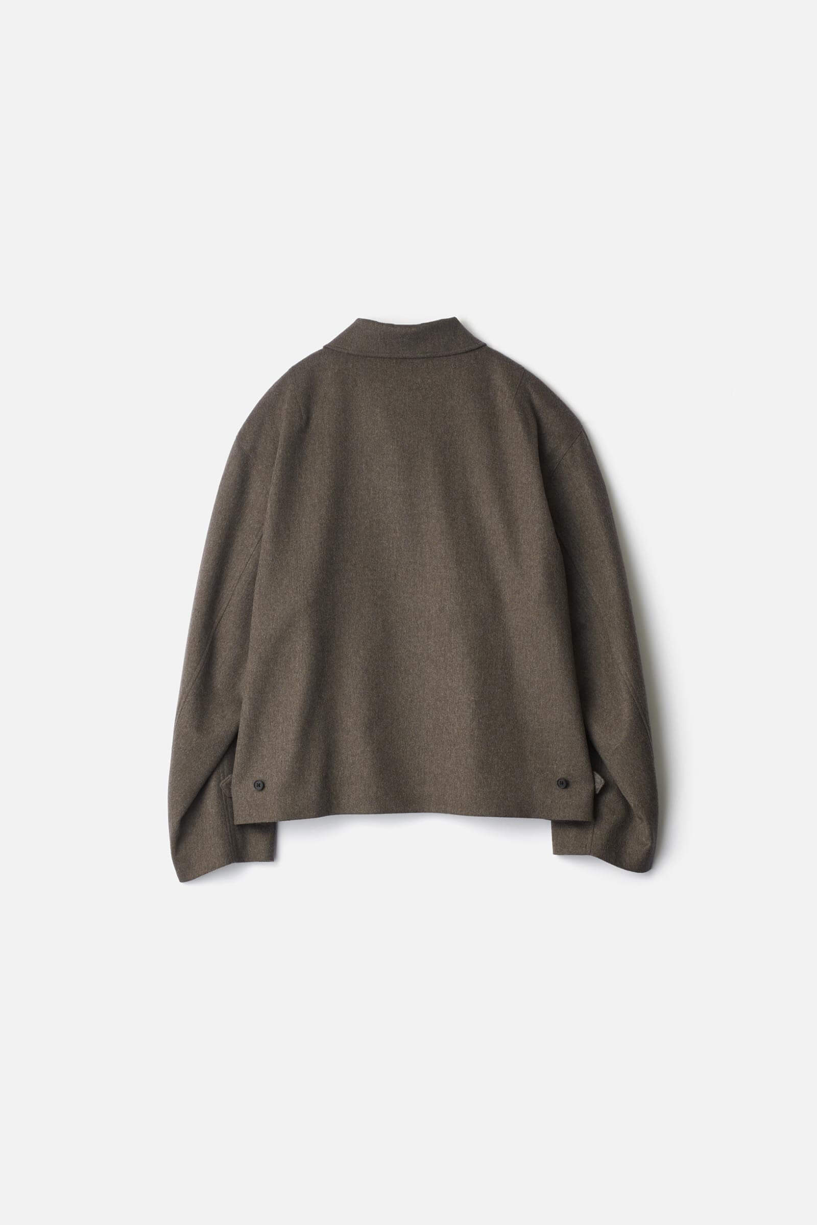 WOOL DOESKIN ZIP SHORT JACKET