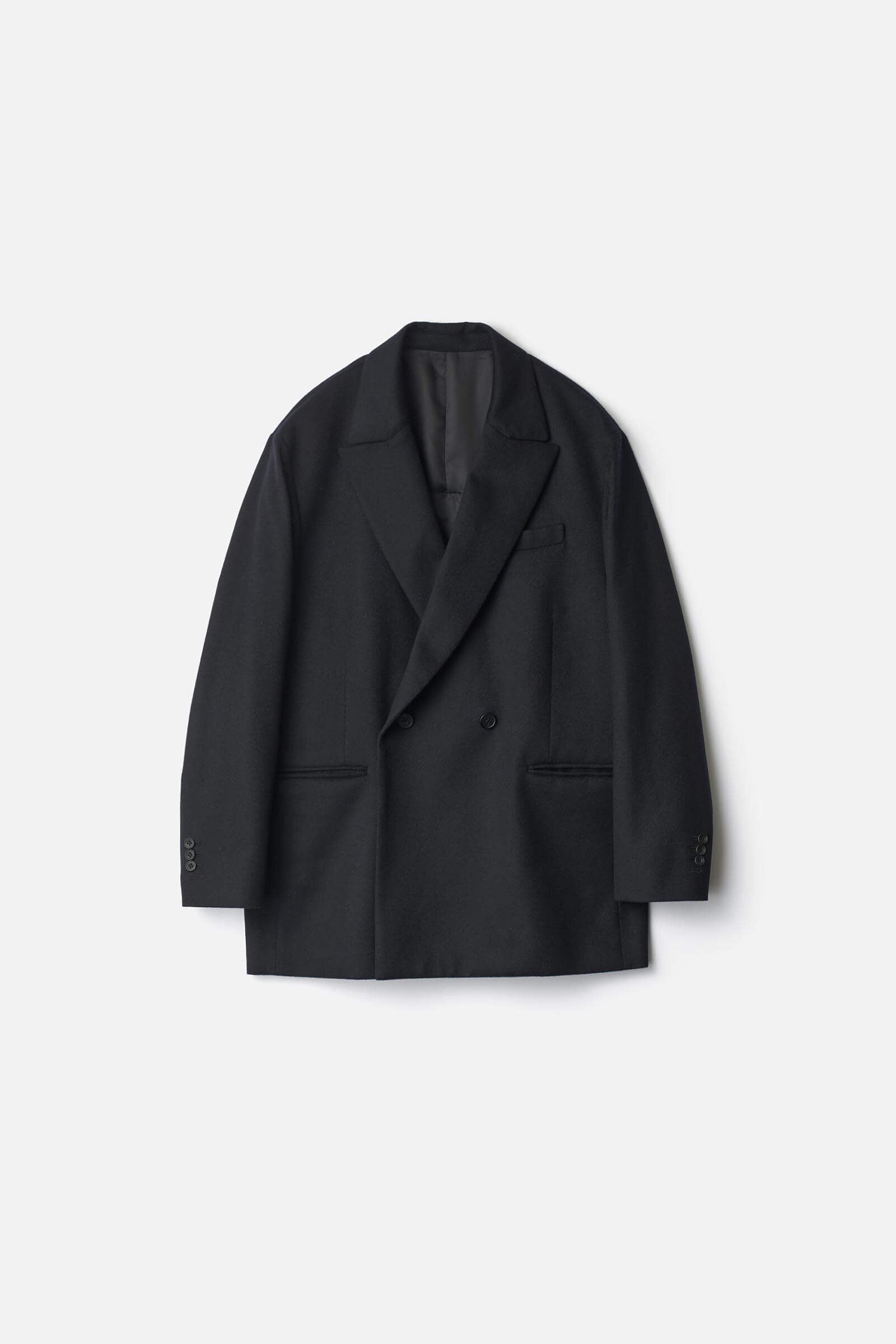W/CA BEAVER BACK SLASH PEAK LAPEL JACKET