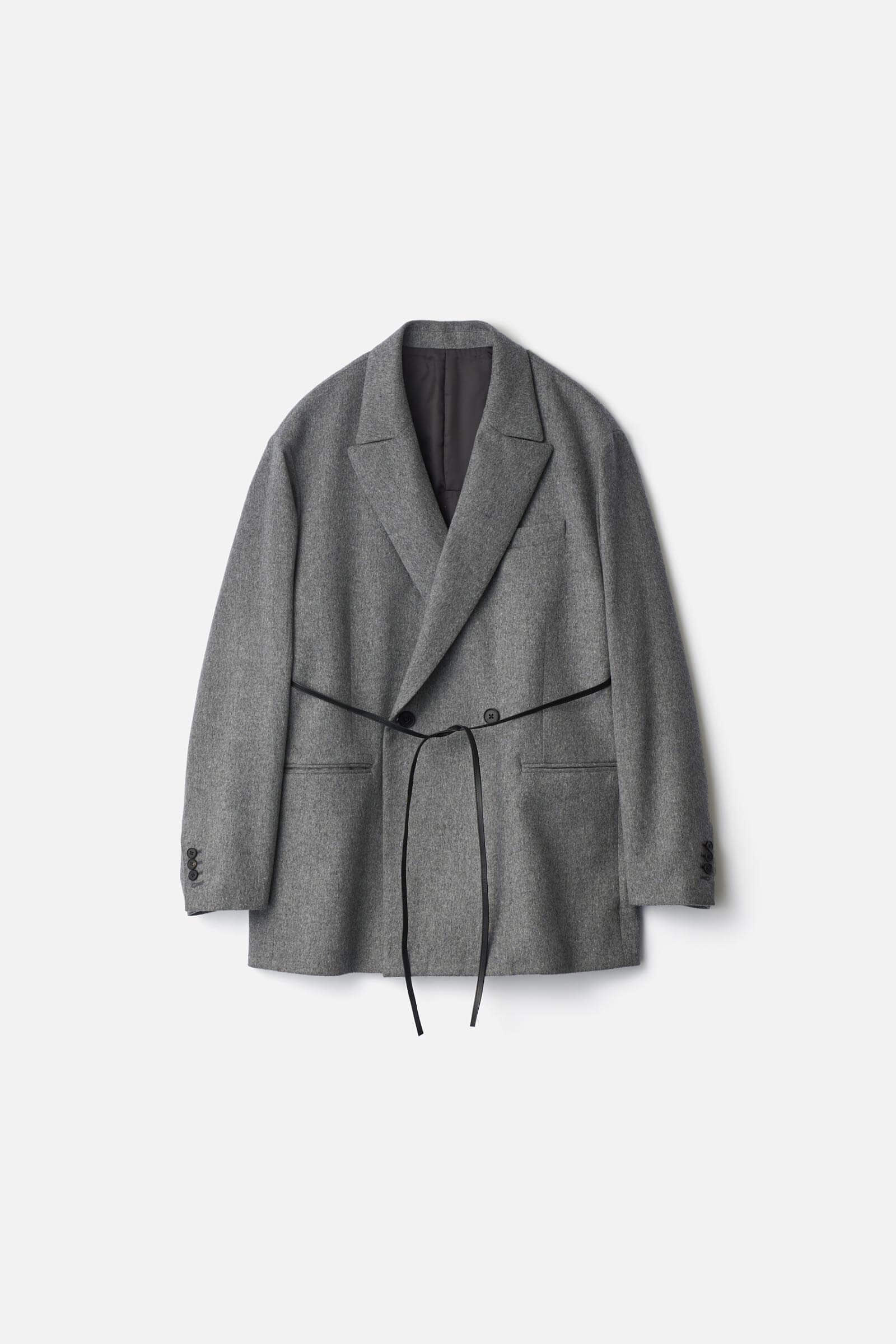 W/CA BEAVER BACK SLASH PEAK LAPEL JACKET