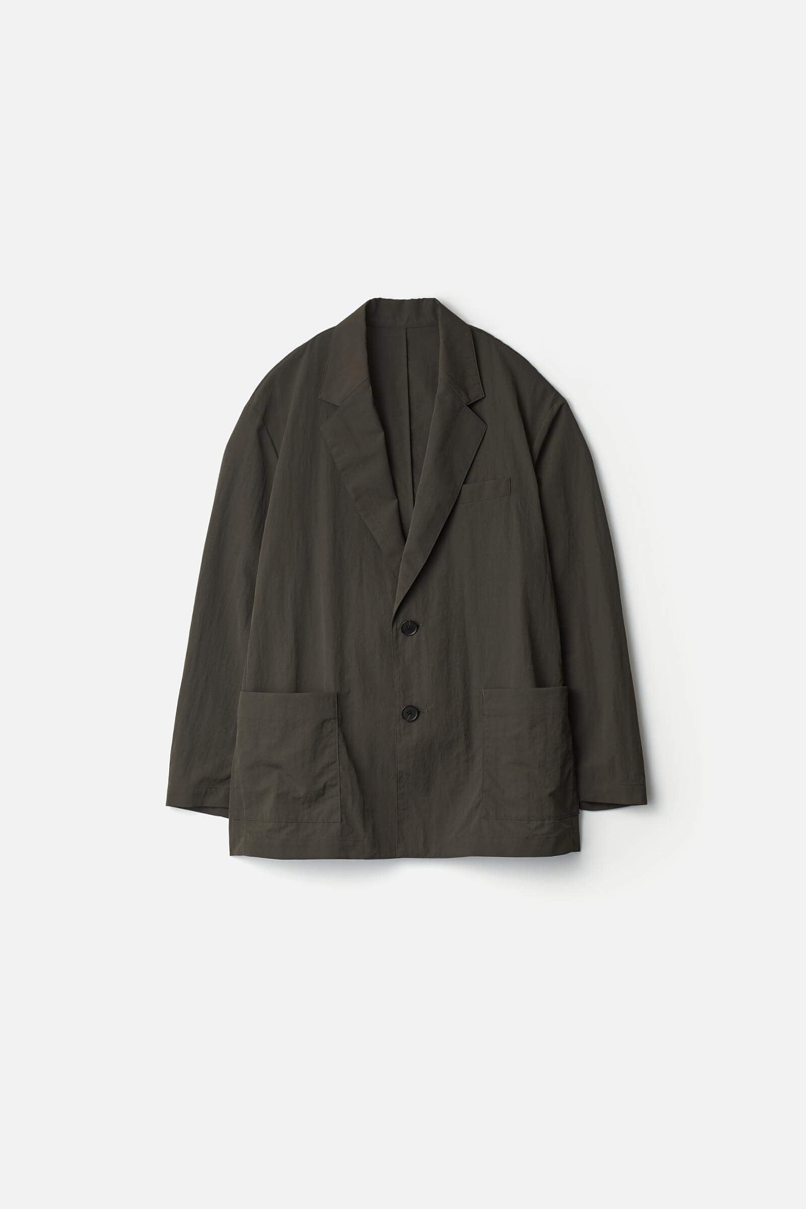 WINDPROOF NYLON SINGLE BREASTED JACKET