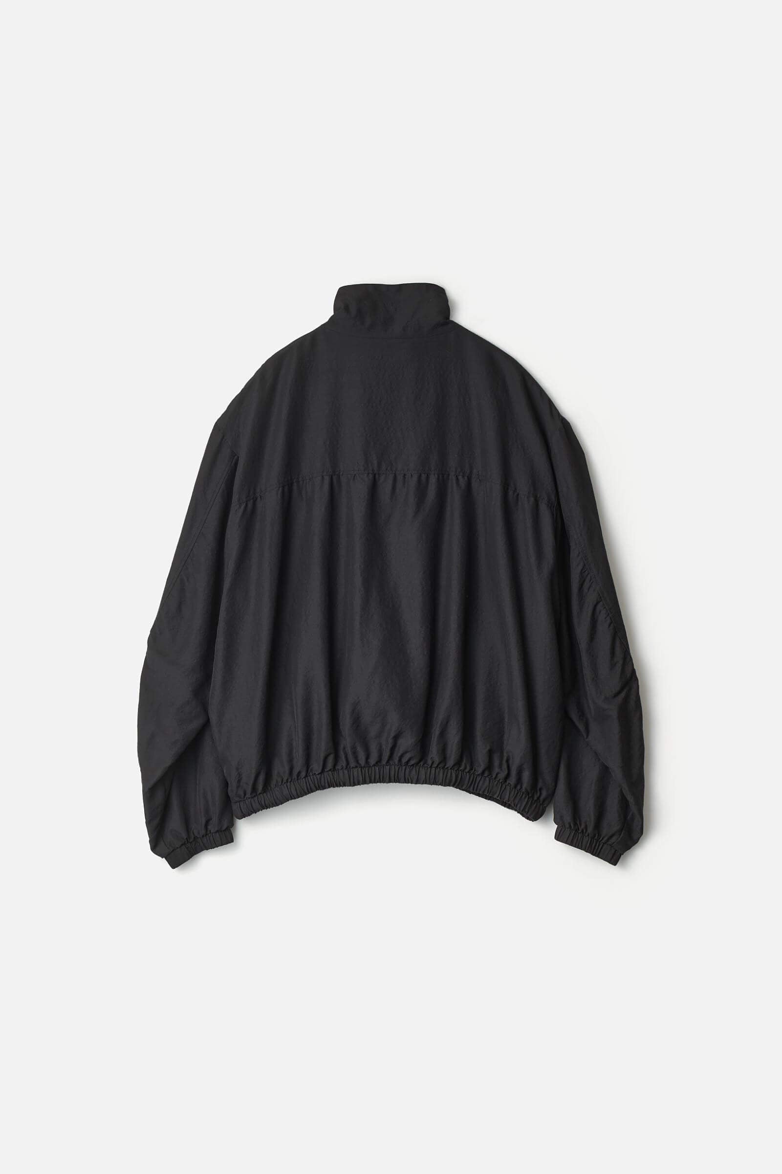 WOOL/SILK SHIRRED LIGHT ZIP JACKET