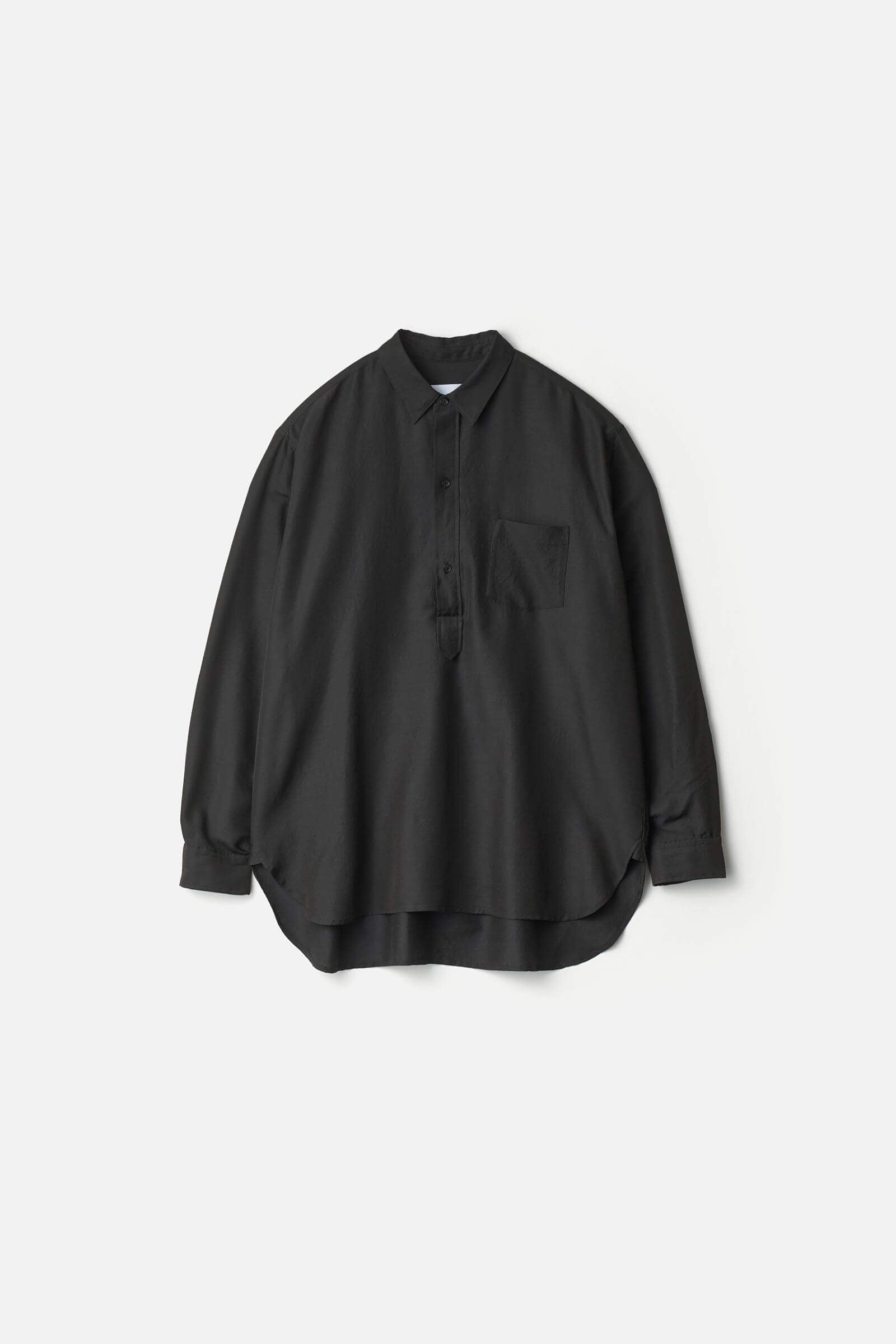 WOOL/SILK PULLOVER SHIRT