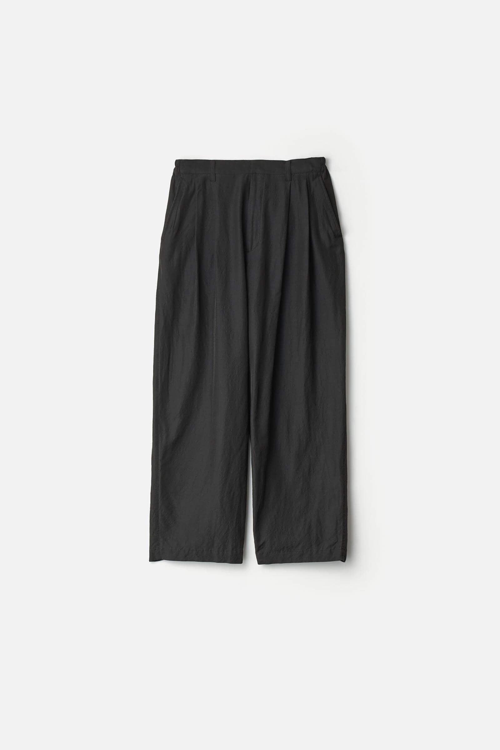 WOOL/SILK WIDE EASY TROUSERS