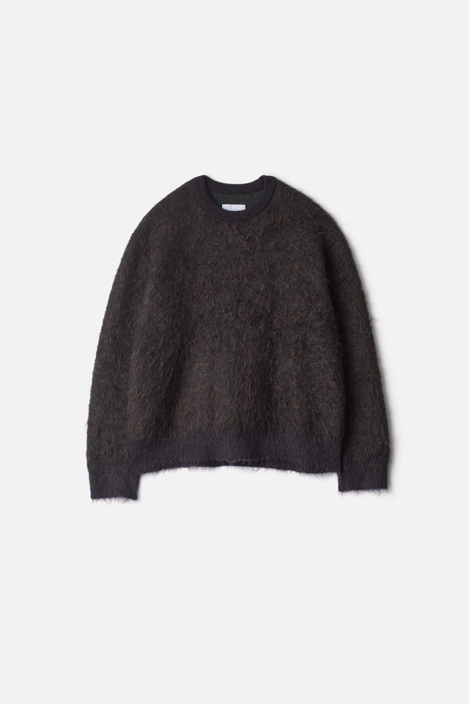 KID MOHAIR MIX JACQUARD KNIT LS